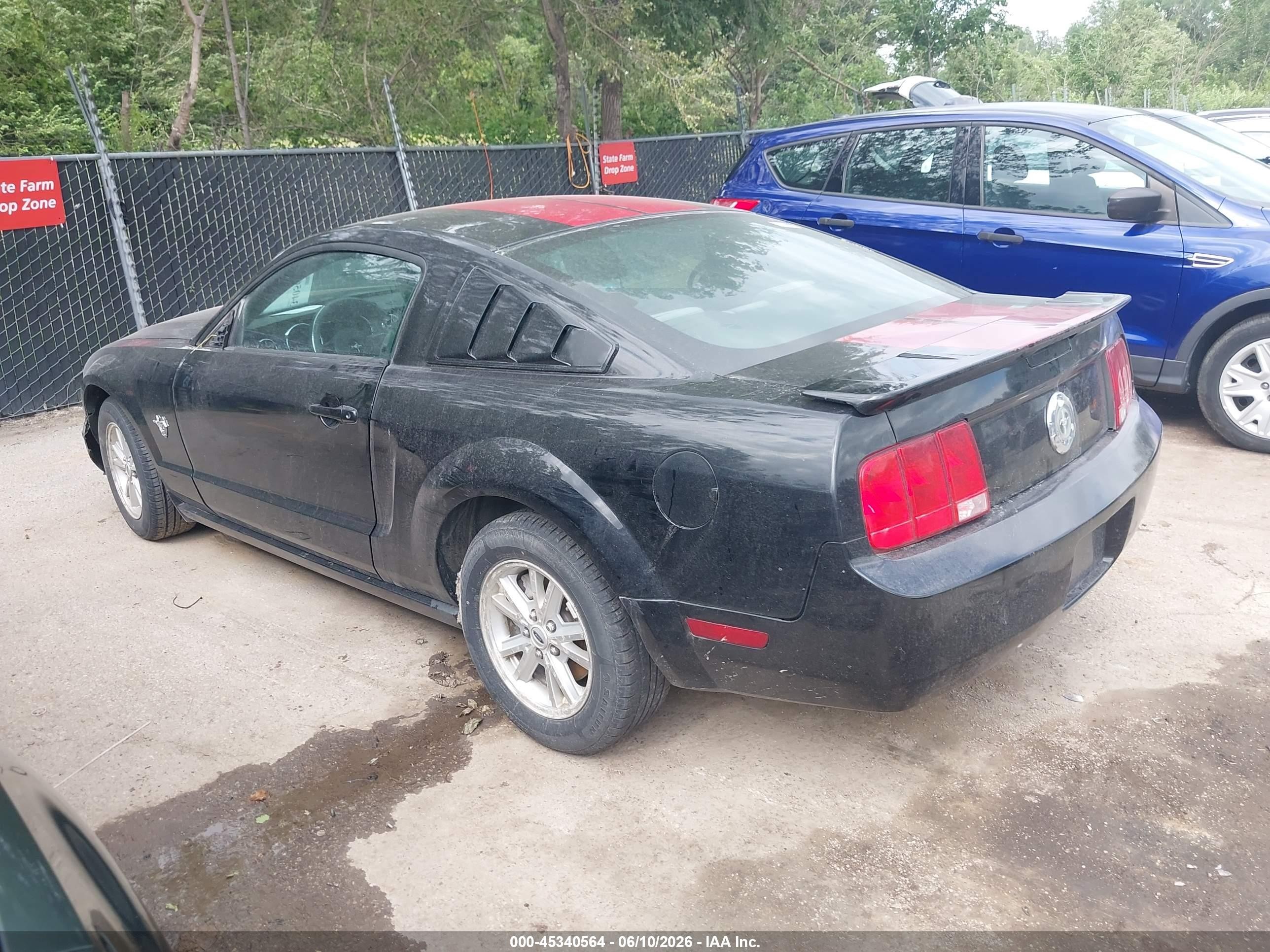 2009 Ford Mustang V6 Черный vin: 1ZVHT80N195102456
