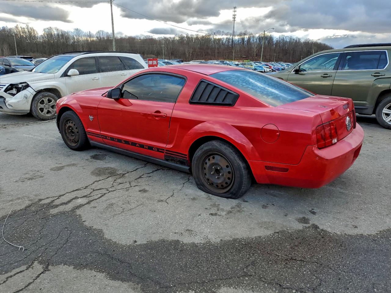 2009 Ford Mustang Red vin: 1ZVHT80N195104384
