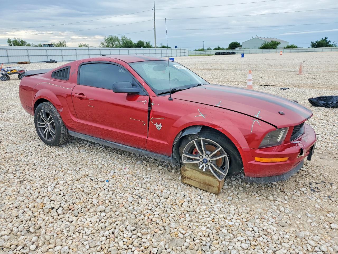 2009 Ford Mustang Red vin: 1ZVHT80N195109939