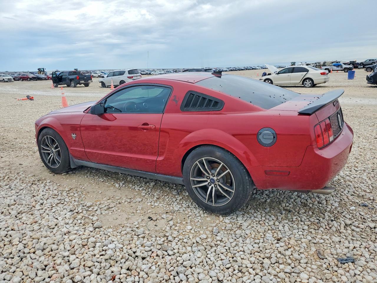 2009 Ford Mustang Red vin: 1ZVHT80N195109939