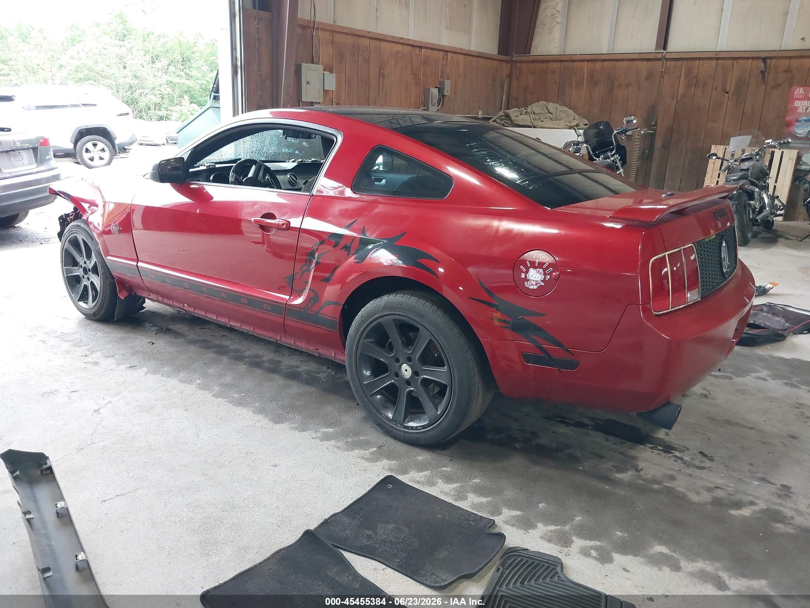 2009 Ford Mustang V6/v6 Premium Red vin: 1ZVHT80N195114297