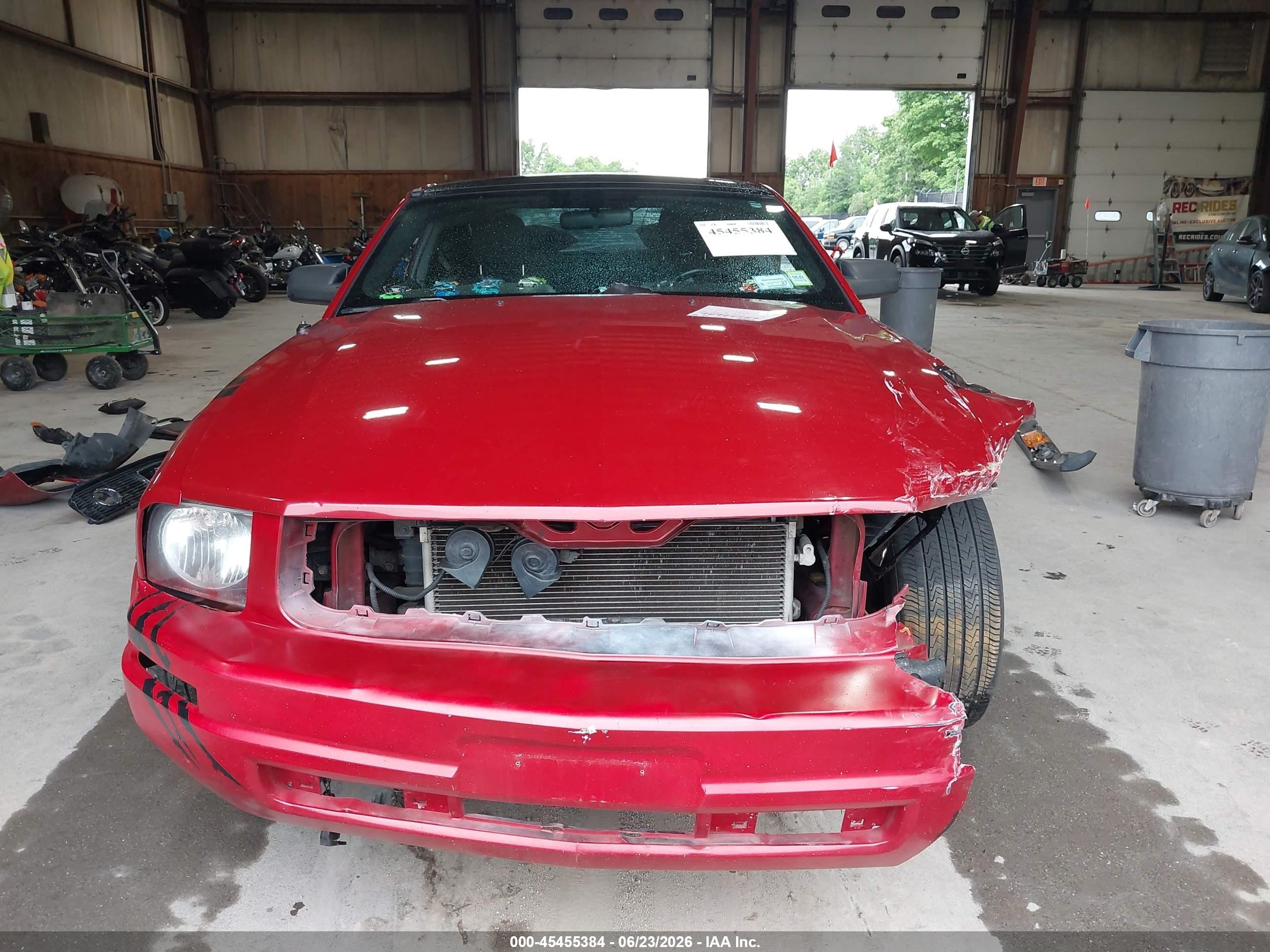 2009 Ford Mustang V6/v6 Premium Red vin: 1ZVHT80N195114297