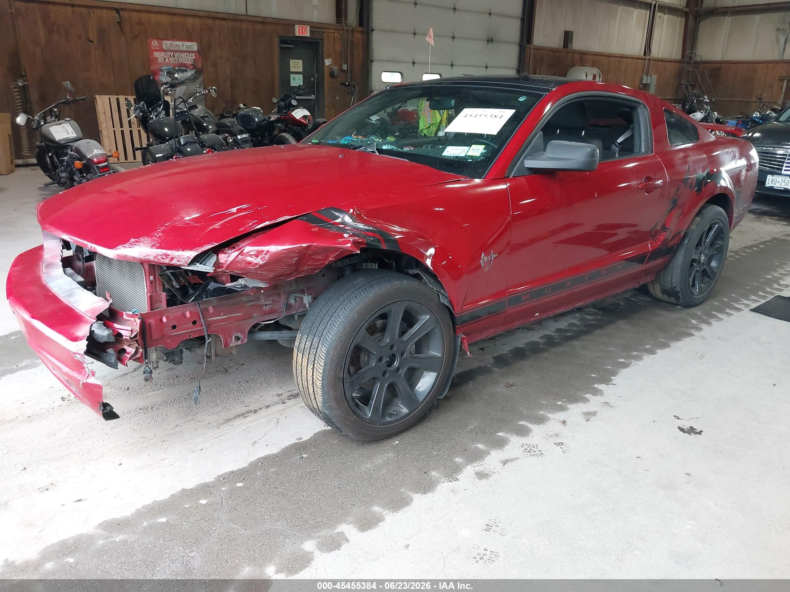 2009 Ford Mustang V6/v6 Premium Red vin: 1ZVHT80N195114297