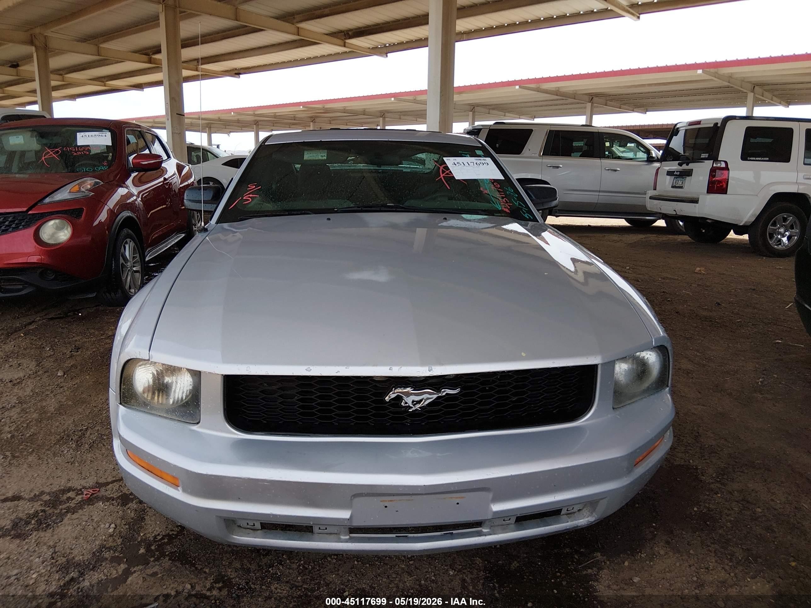 2007 Ford Mustang V6 Deluxe/v6 Premium Gray vin: 1ZVHT80N275207441