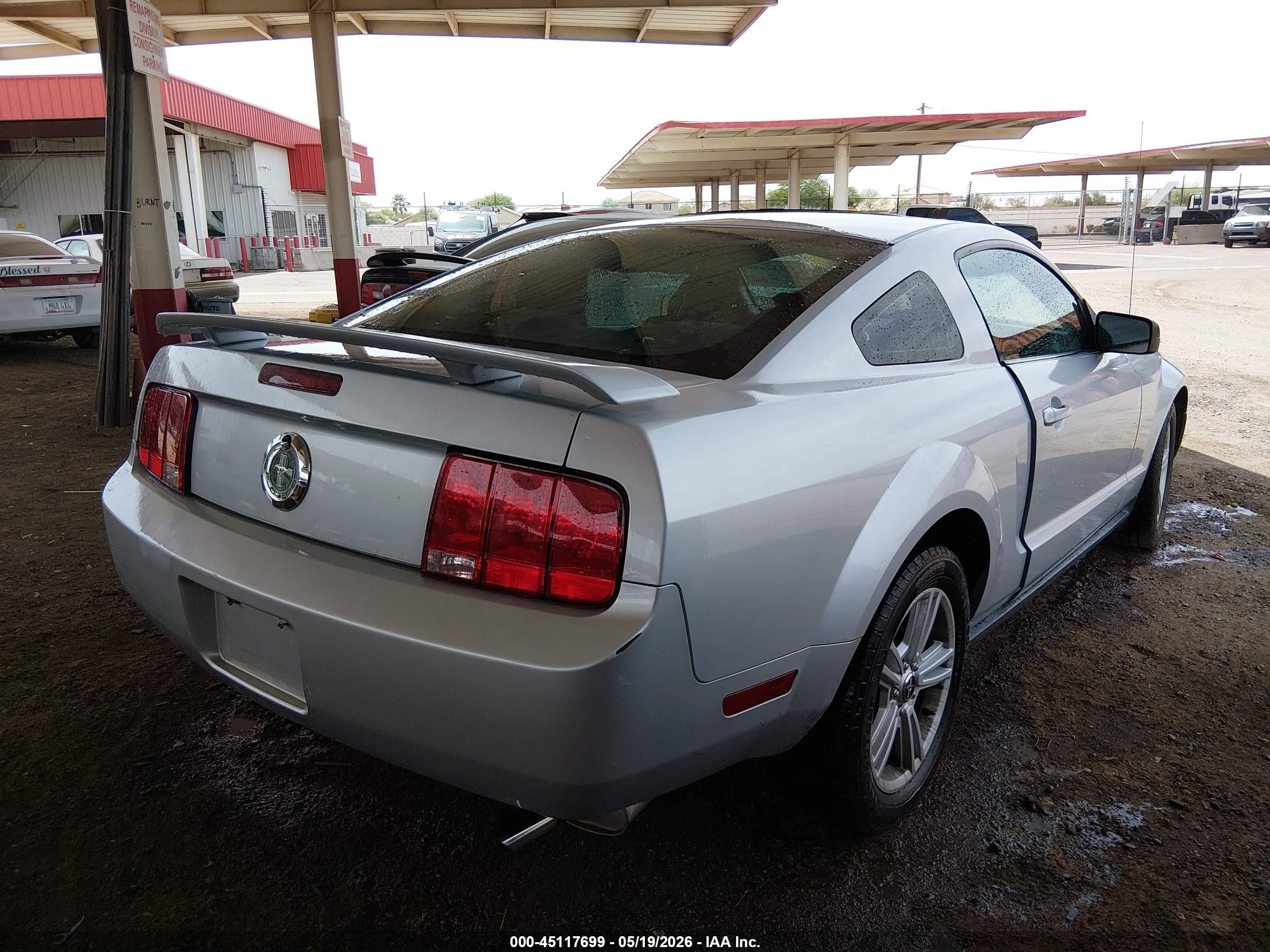 2007 Ford Mustang V6 Deluxe/v6 Premium Gray vin: 1ZVHT80N275207441