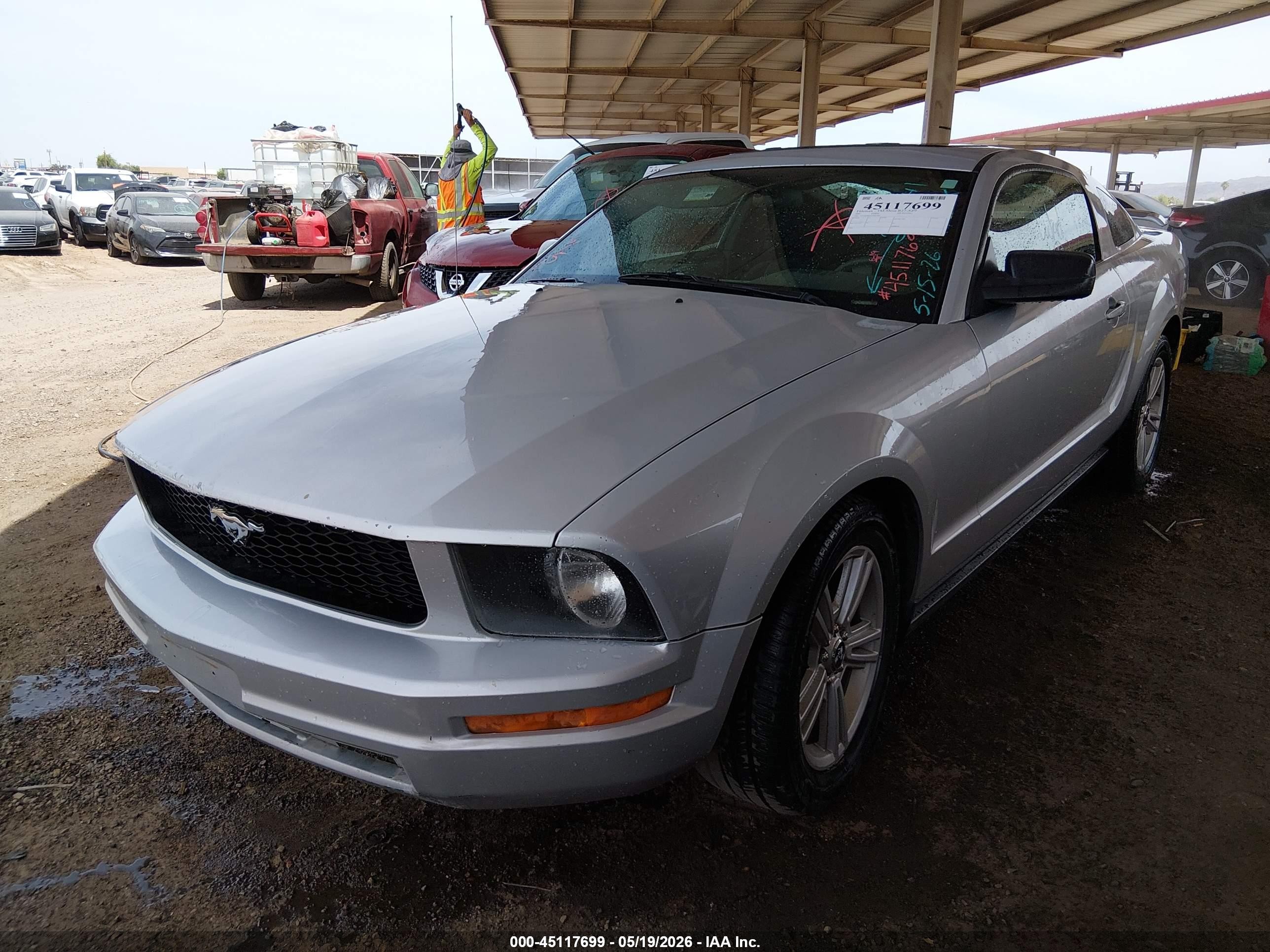 2007 Ford Mustang V6 Deluxe/v6 Premium Gray vin: 1ZVHT80N275207441