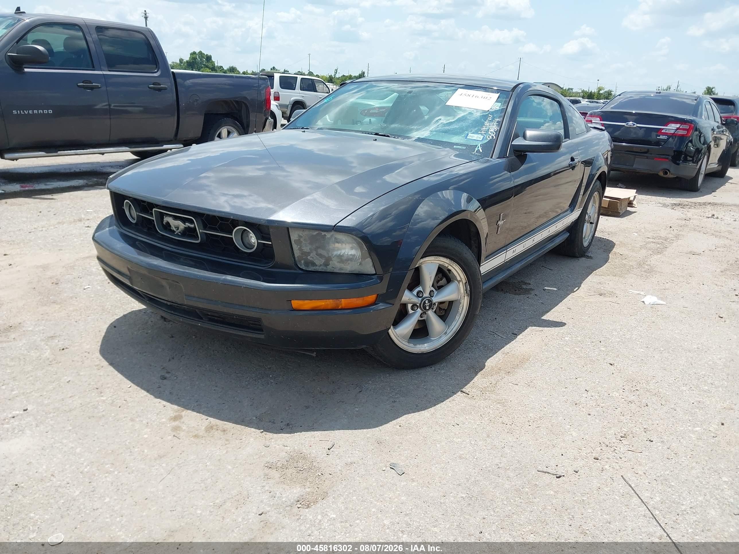 2007 Ford Mustang V6 Deluxe/v6 Premium Серый vin: 1ZVHT80N275305174