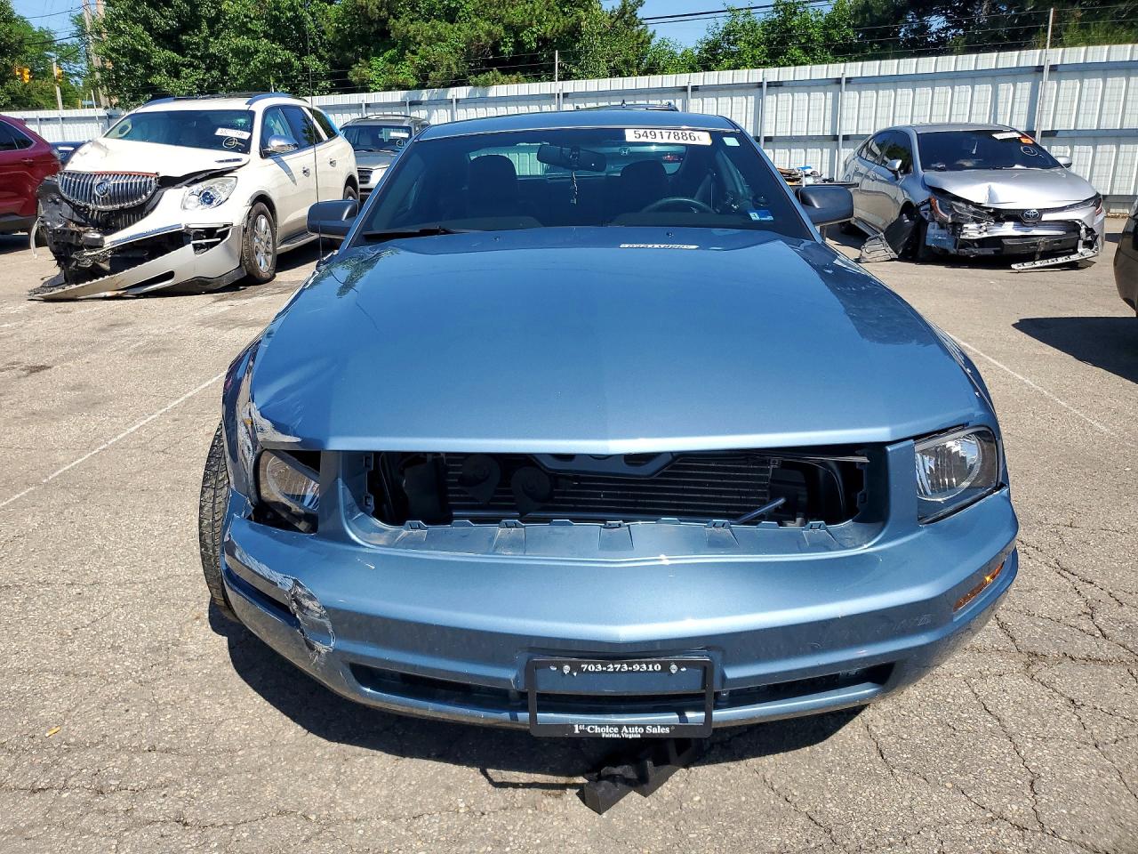2007 Ford Mustang Blue vin: 1ZVHT80N275368422