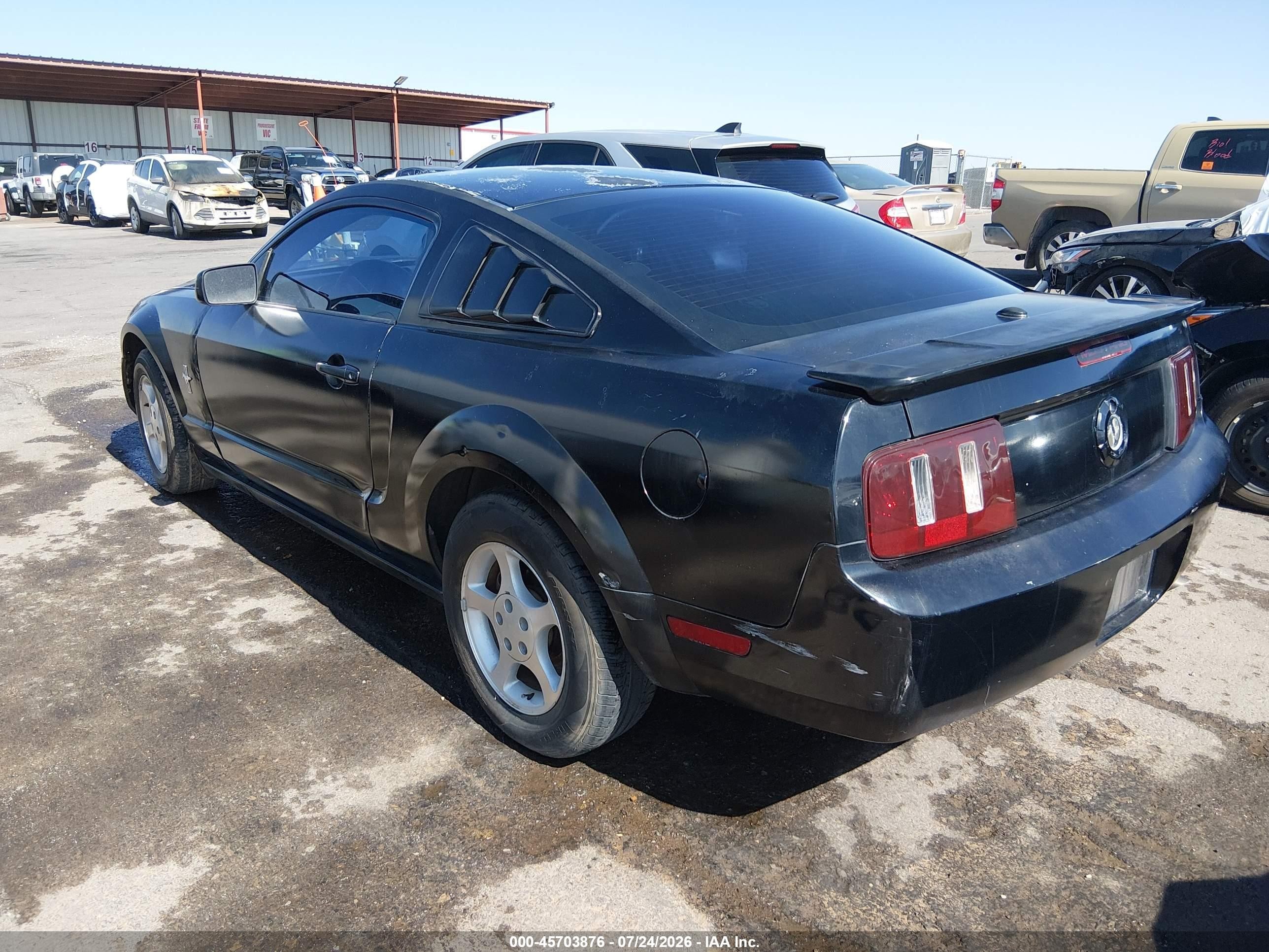 2008 Ford Mustang V6 Deluxe/v6 Premium Black vin: 1ZVHT80N285195695
