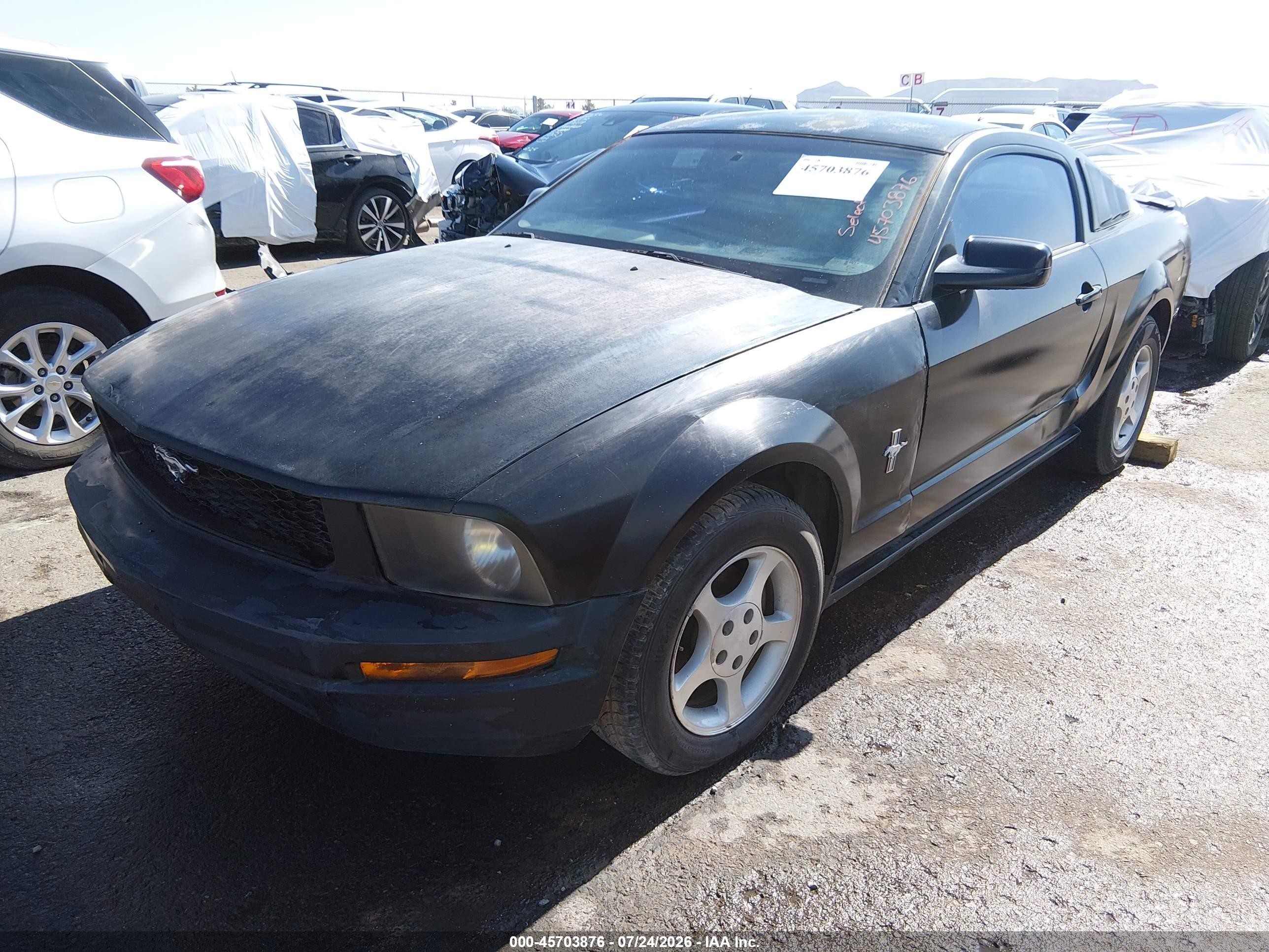 2008 Ford Mustang V6 Deluxe/v6 Premium Black vin: 1ZVHT80N285195695