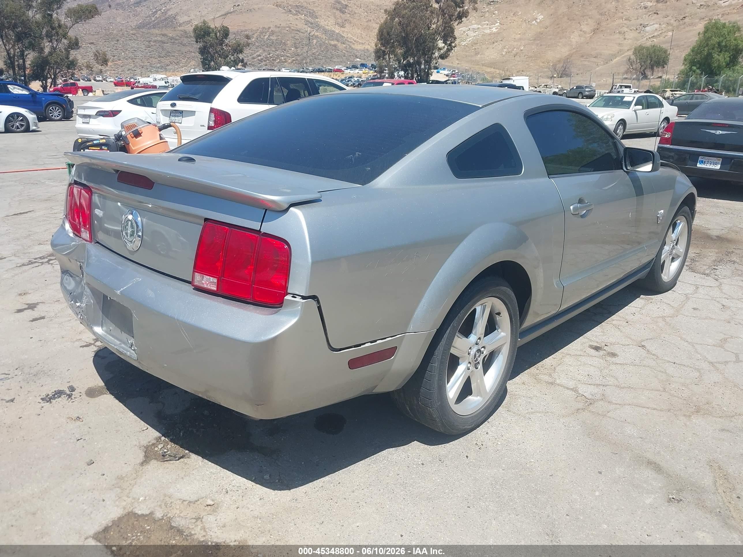 2009 Ford Mustang V6/v6 Premium Серебряный vin: 1ZVHT80N295106001