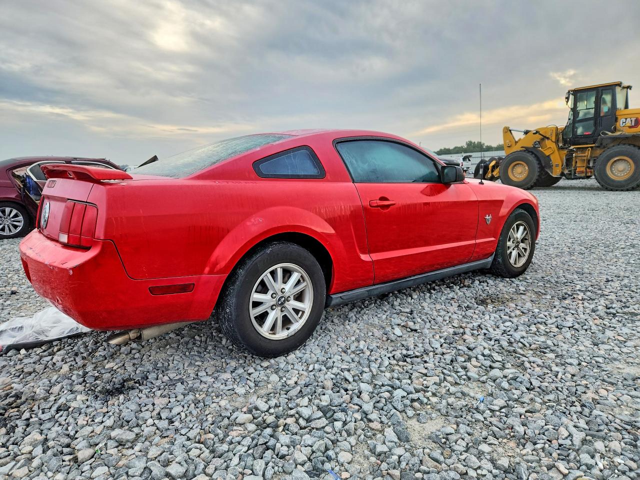 2009 Ford Mustang Red vin: 1ZVHT80N295109643