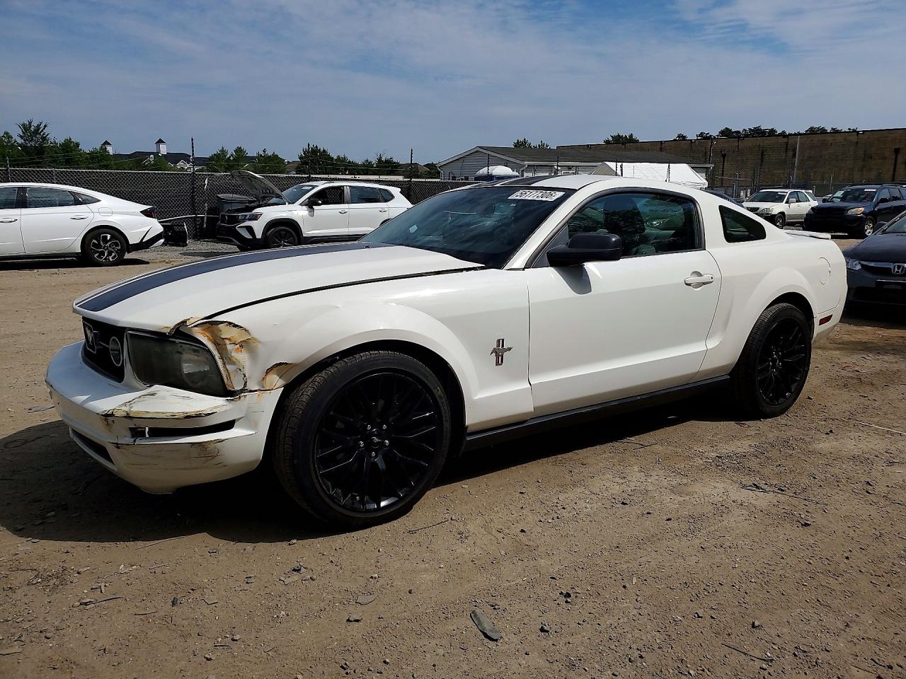 2008 Ford Mustang White vin: 1ZVHT80N385186049