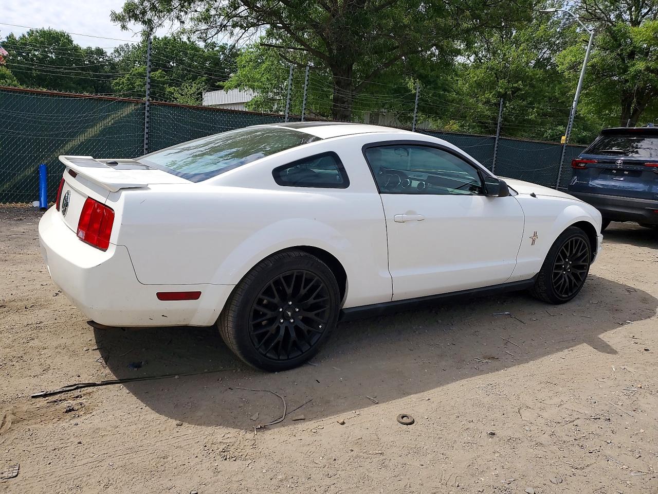 2008 Ford Mustang White vin: 1ZVHT80N385186049