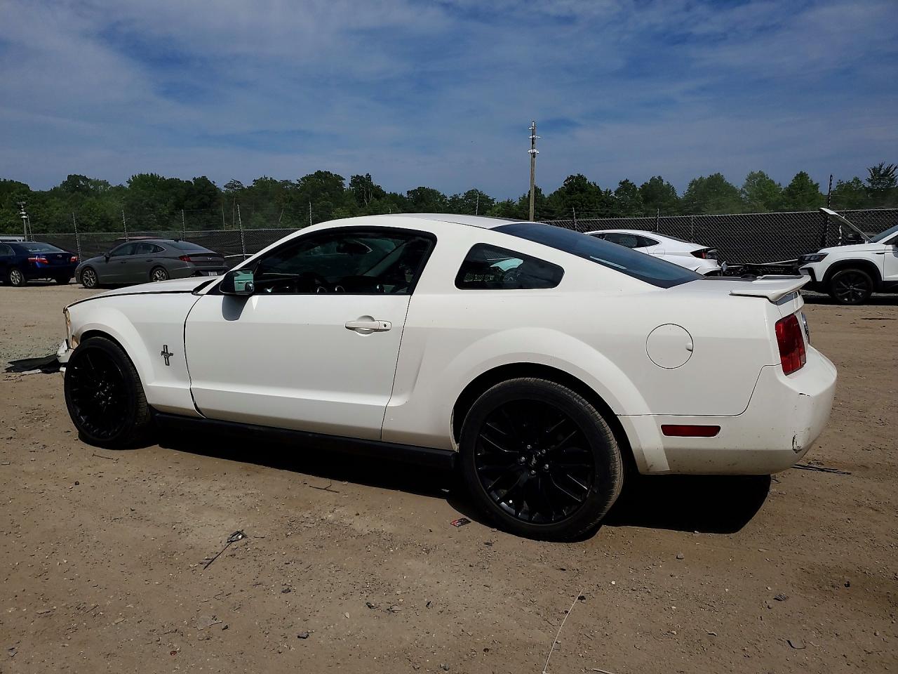 2008 Ford Mustang White vin: 1ZVHT80N385186049