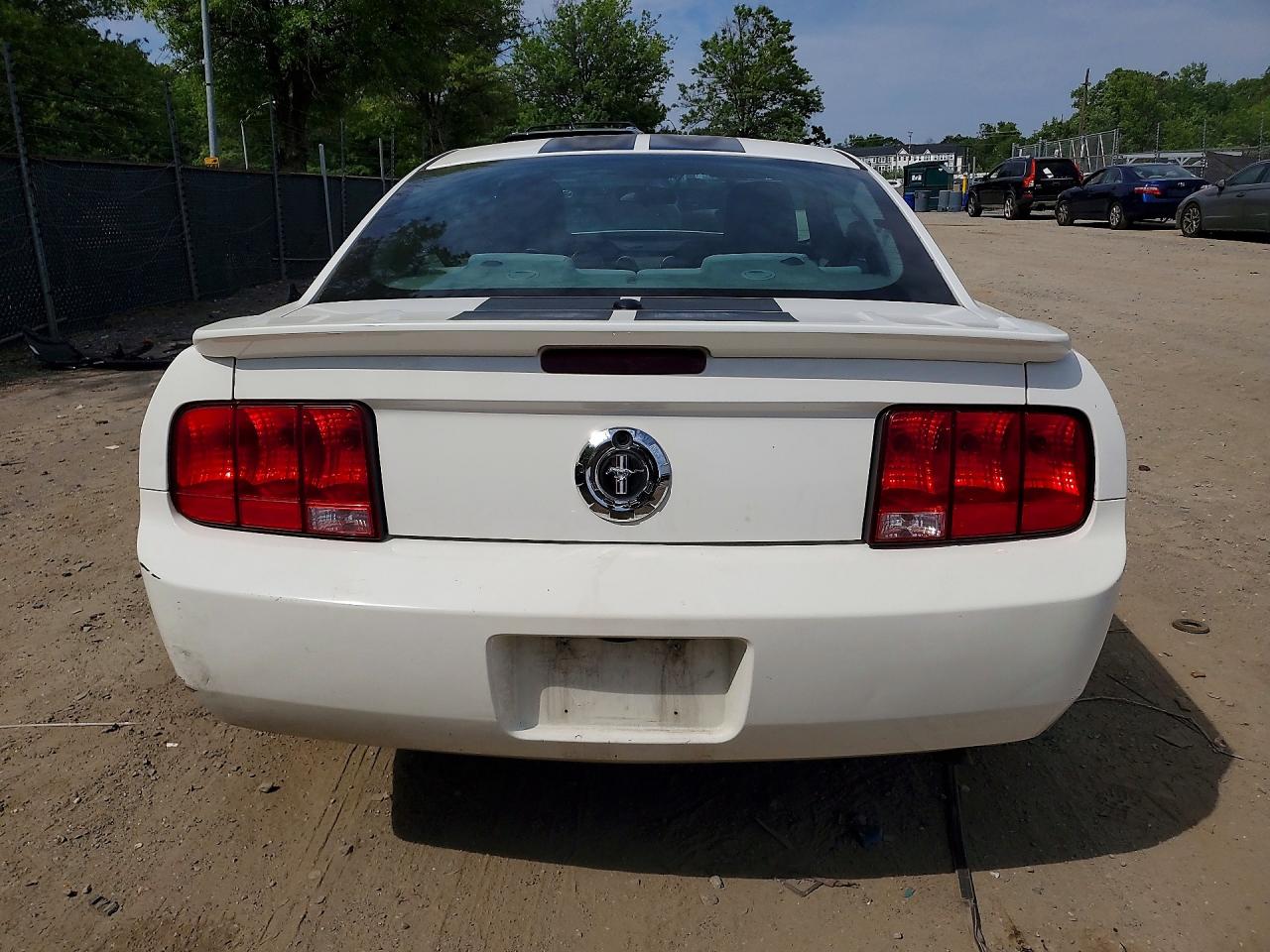 2008 Ford Mustang White vin: 1ZVHT80N385186049