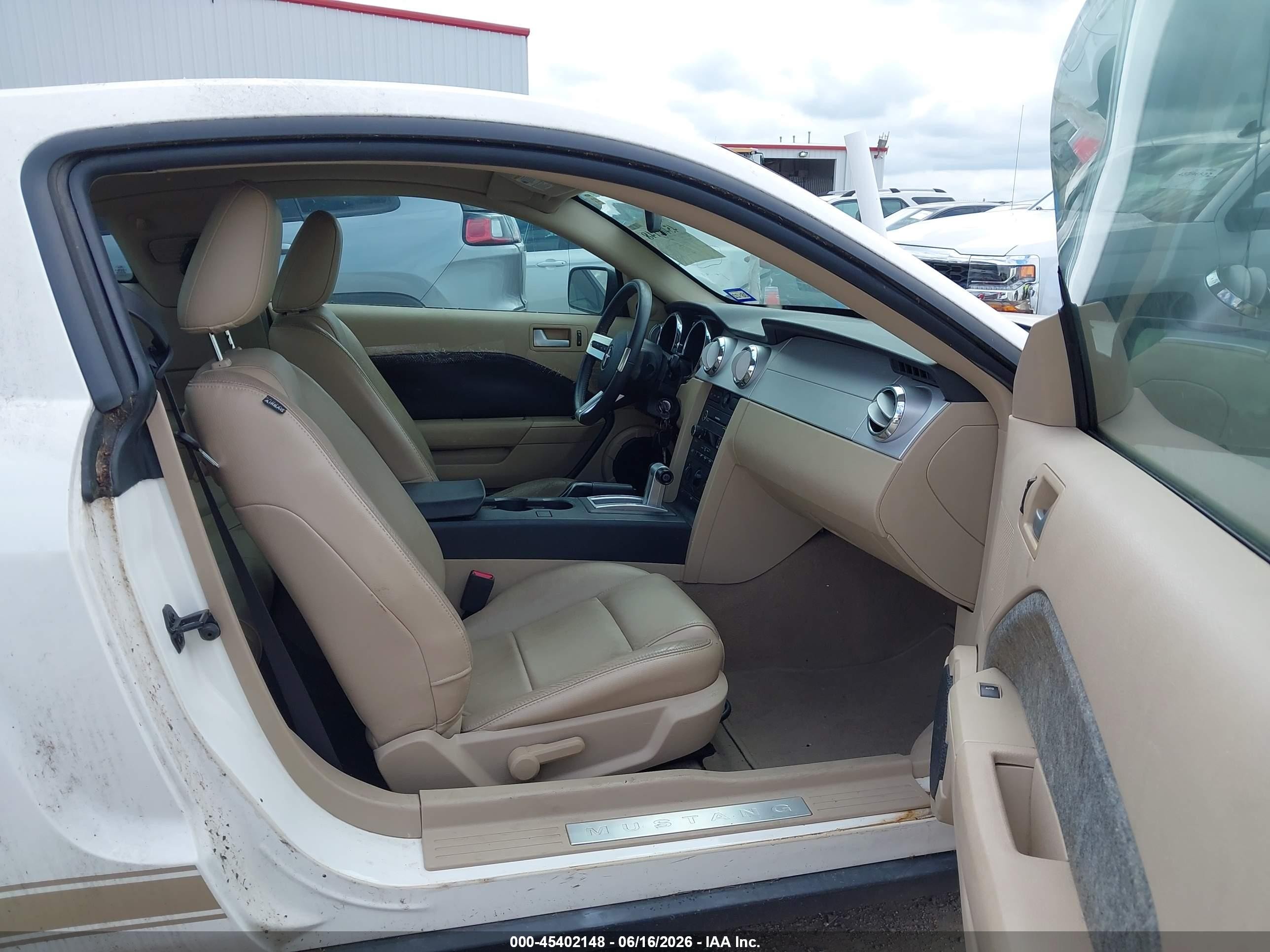 2009 Ford Mustang V6/v6 Premium White vin: 1ZVHT80N395131845