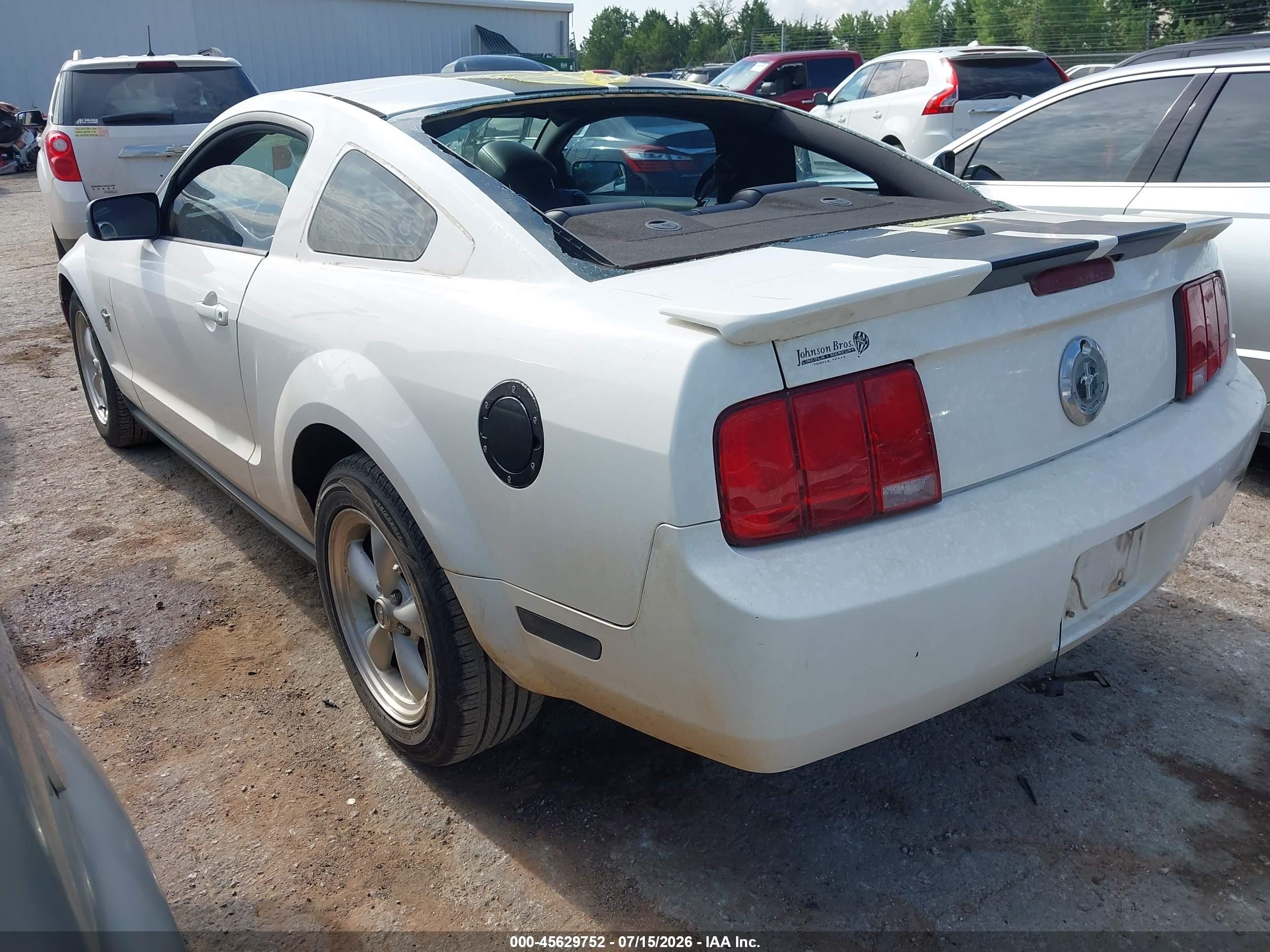 2009 Ford Mustang V6/v6 Premium White vin: 1ZVHT80N395146216