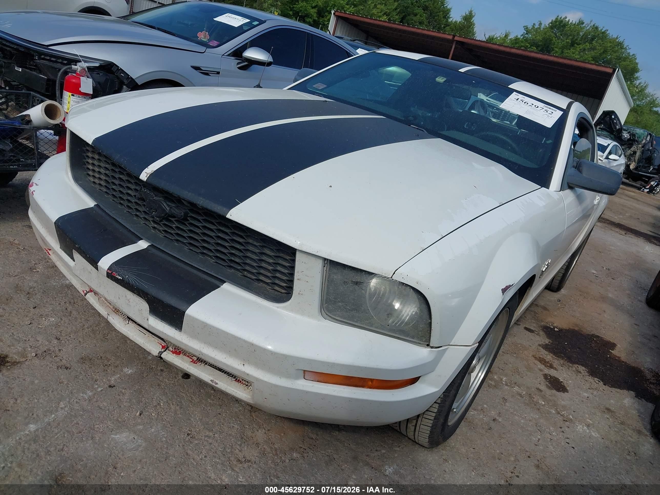 2009 Ford Mustang V6/v6 Premium White vin: 1ZVHT80N395146216