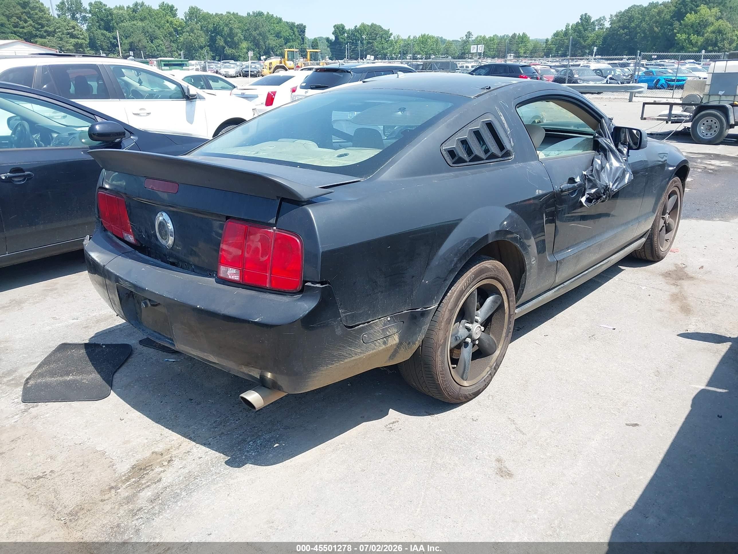 2006 Ford Mustang V6 Черный vin: 1ZVHT80N465123457