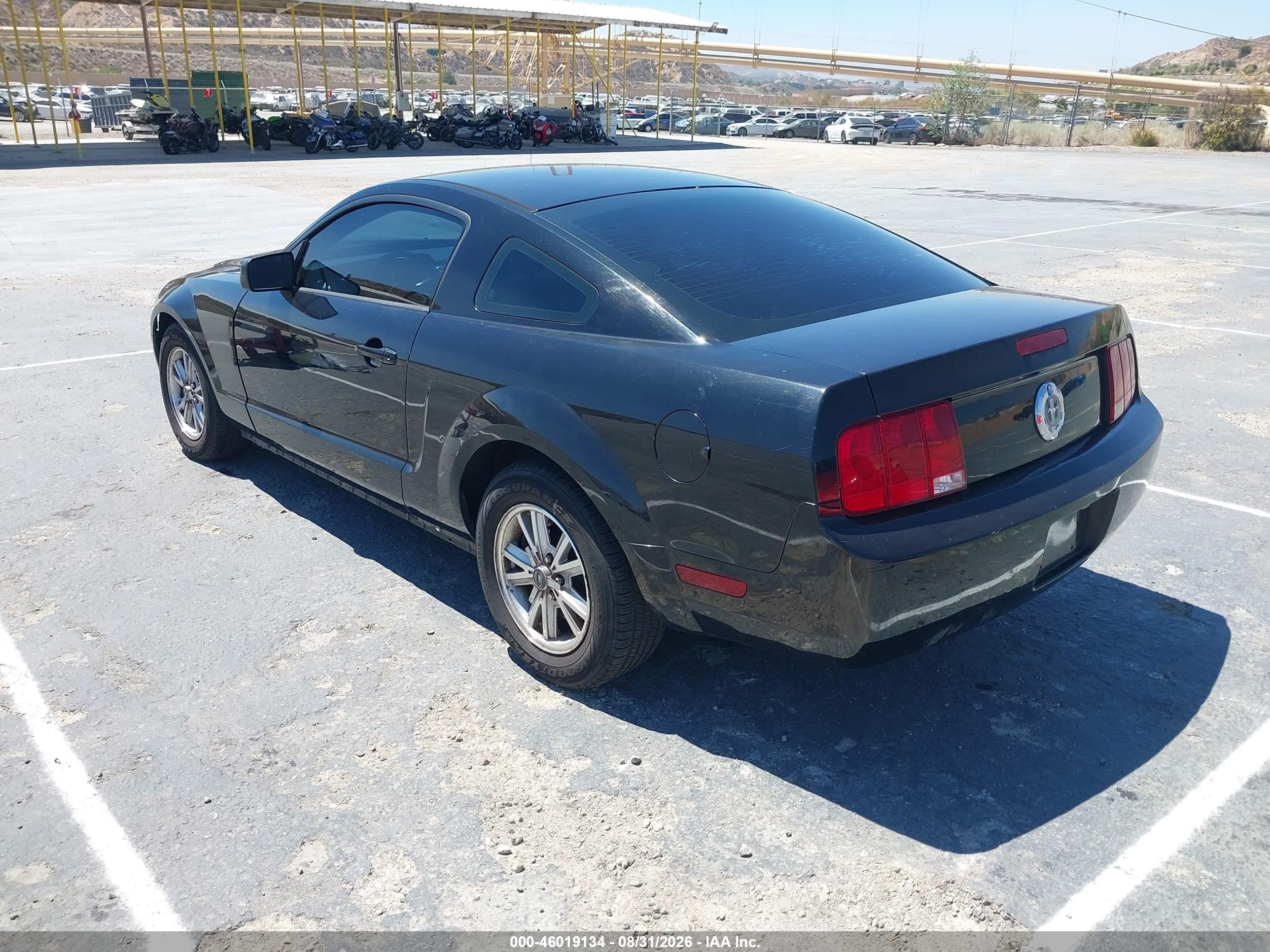 2006 Ford Mustang V6 Black vin: 1ZVHT80N465128478