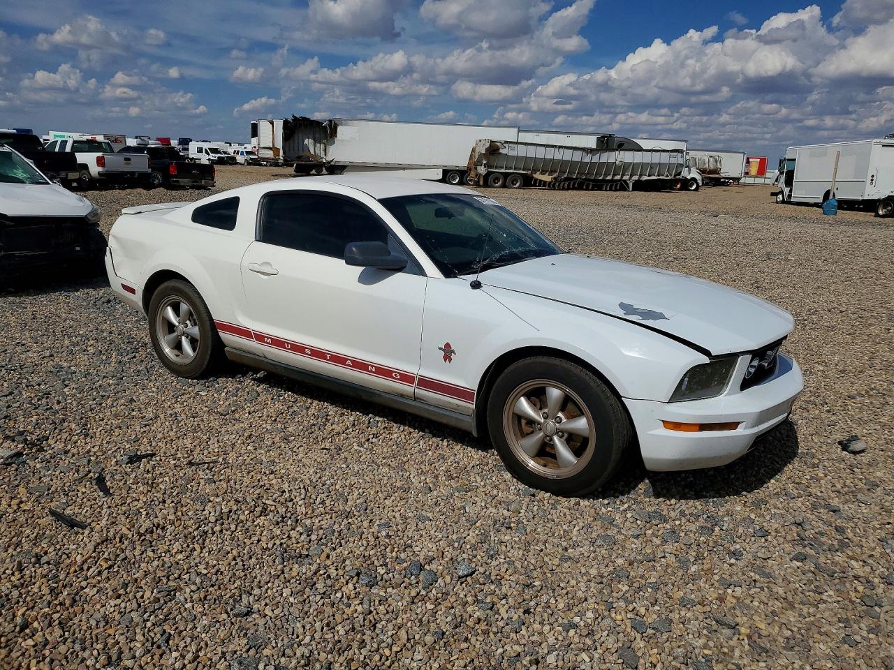 2008 Ford Mustang White vin: 1ZVHT80N485102076