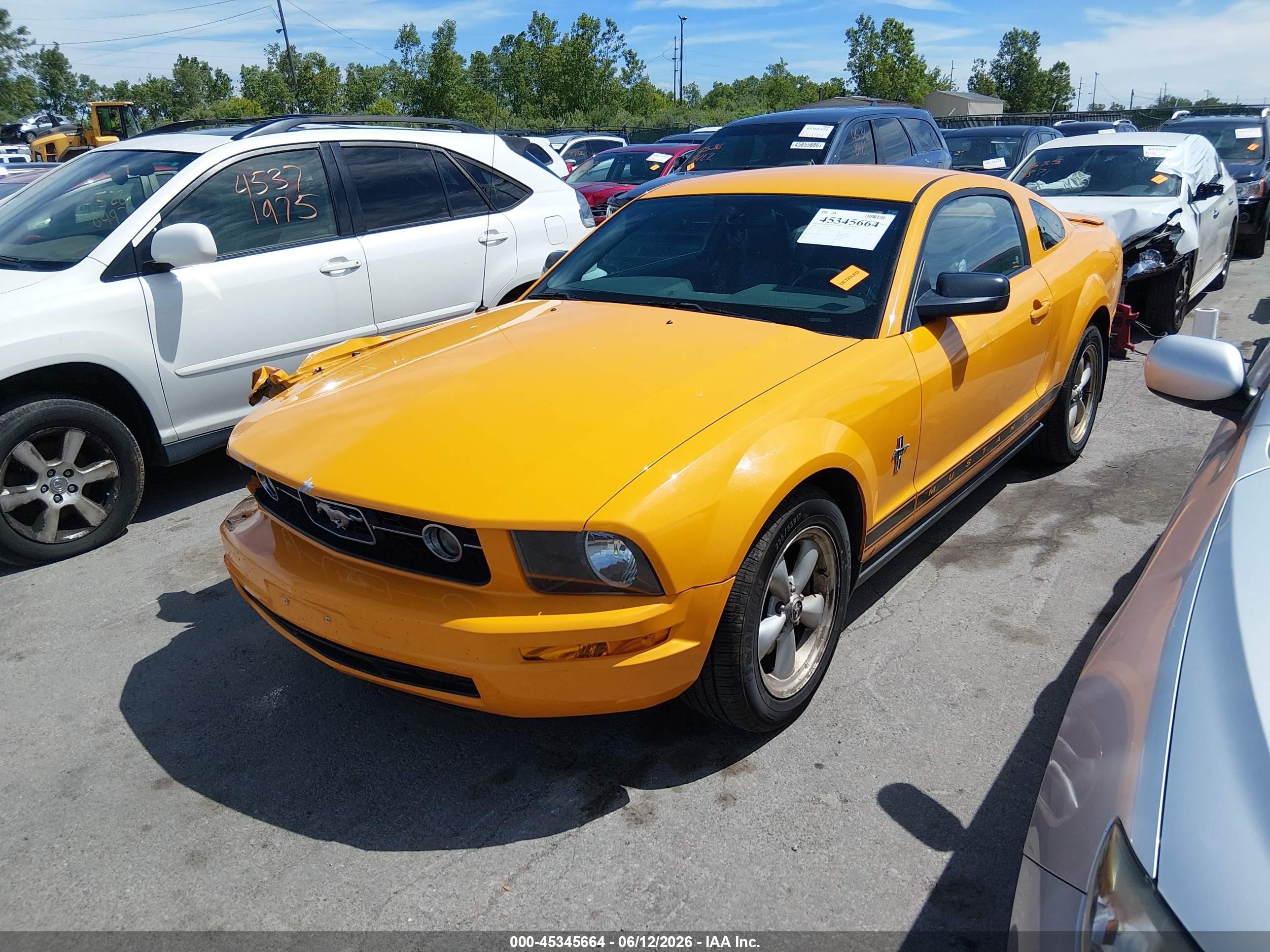 2008 Ford Mustang V6 Deluxe/v6 Premium Orange vin: 1ZVHT80N485166408
