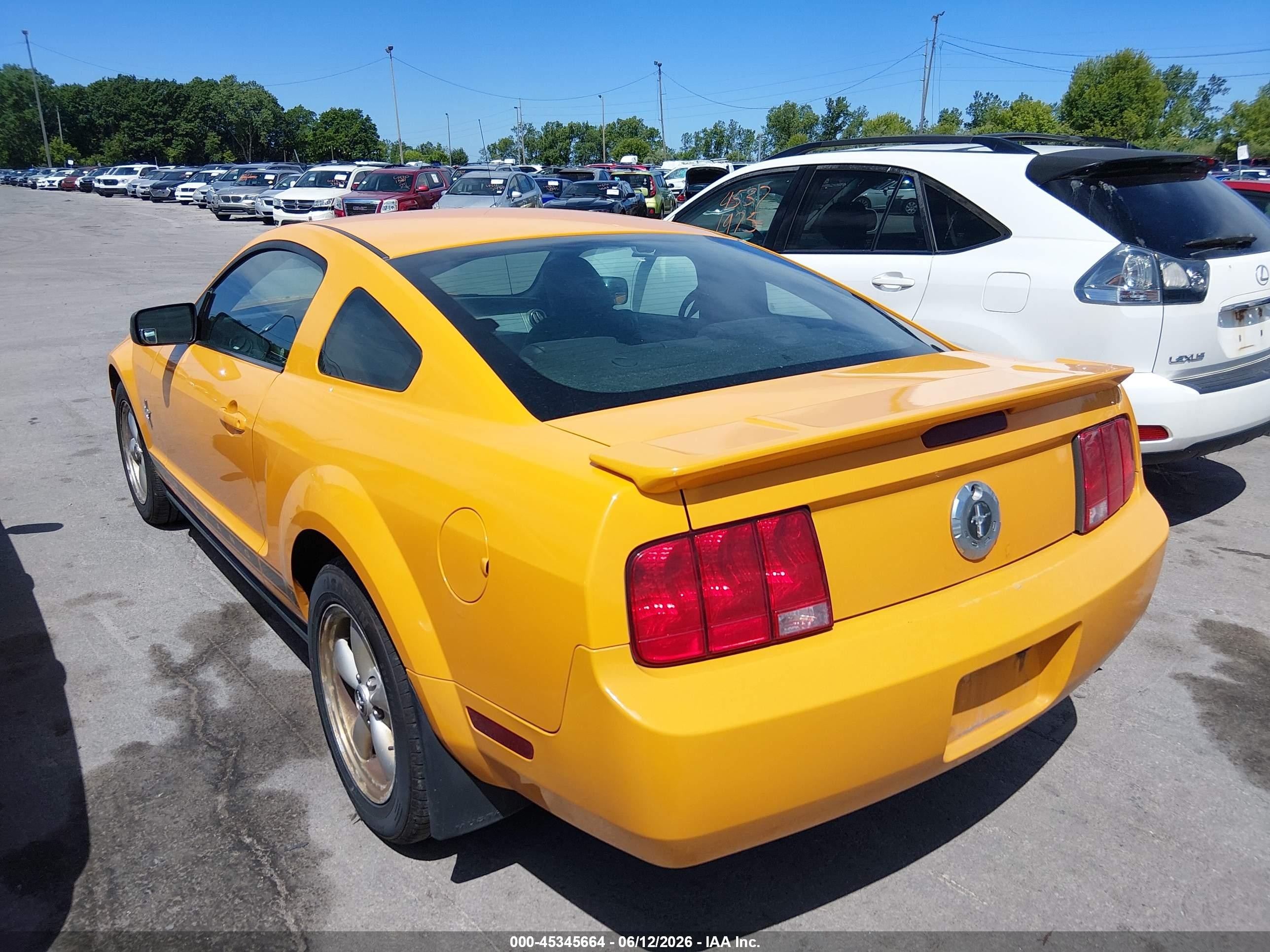 2008 Ford Mustang V6 Deluxe/v6 Premium Orange vin: 1ZVHT80N485166408
