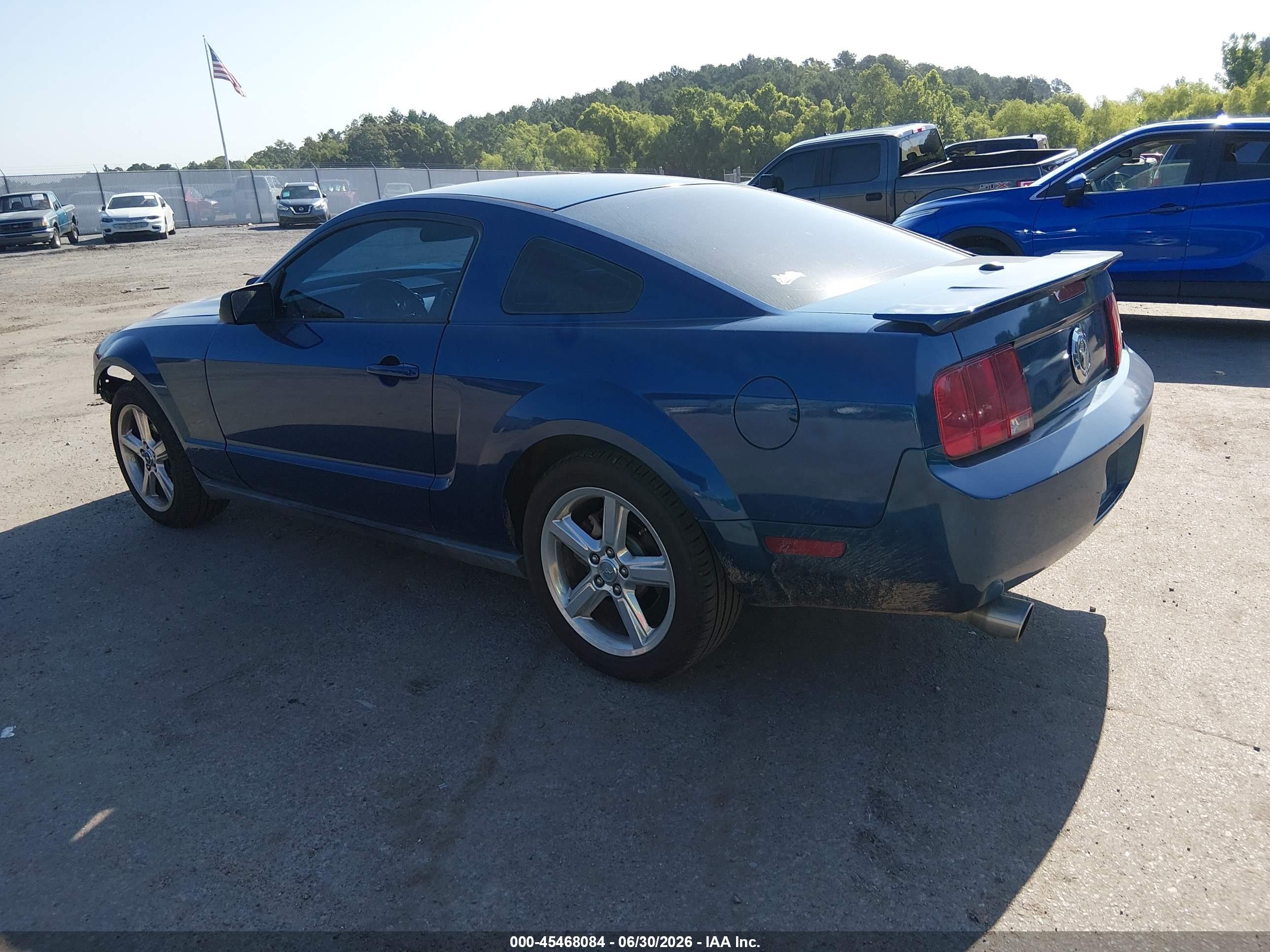 2008 Ford Mustang V6 Deluxe/v6 Premium Синий vin: 1ZVHT80N485206826