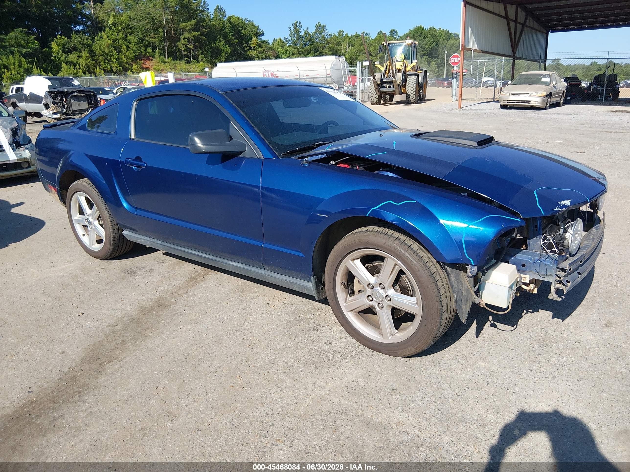 2008 Ford Mustang V6 Deluxe/v6 Premium Синий vin: 1ZVHT80N485206826