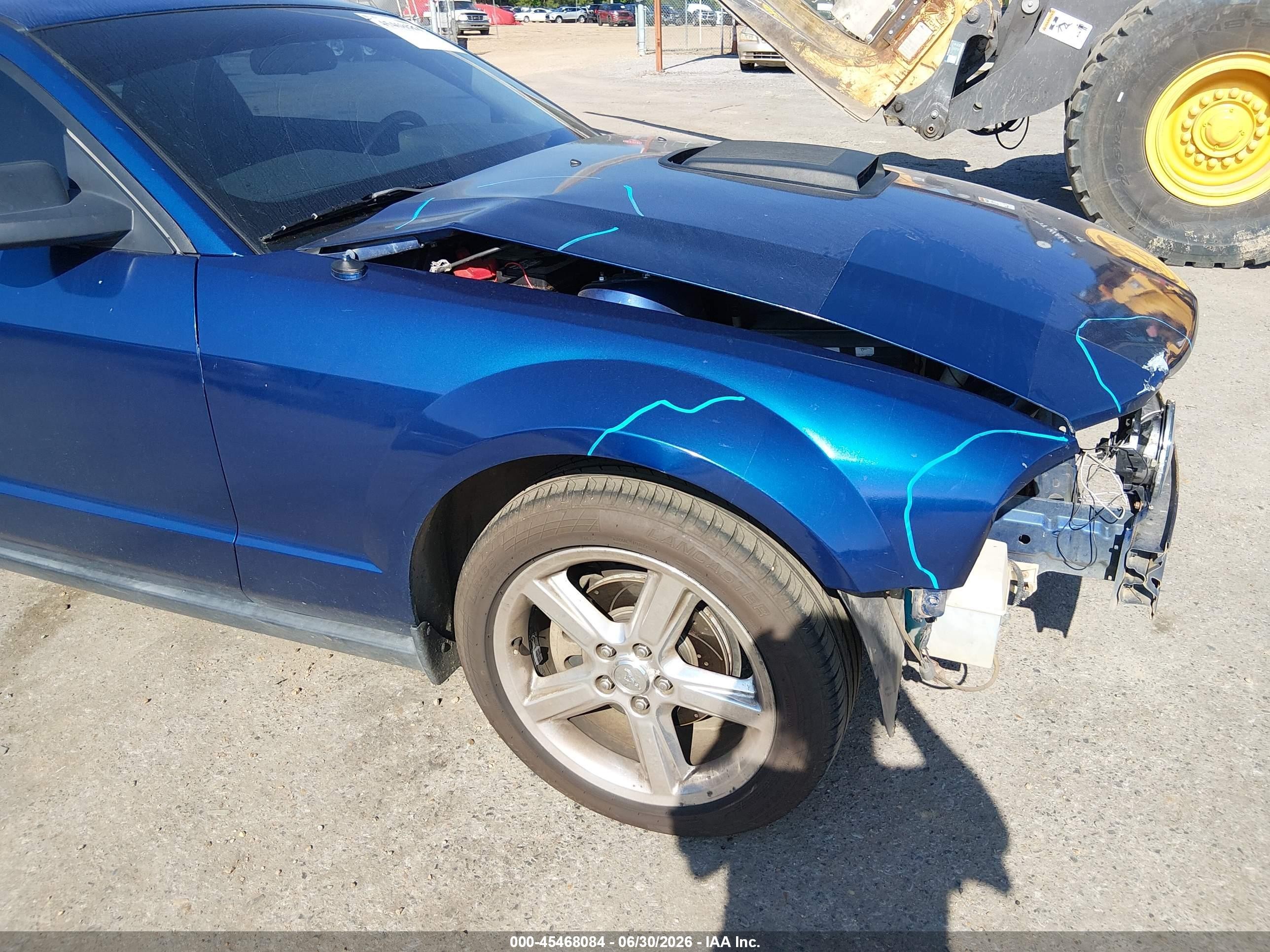 2008 Ford Mustang V6 Deluxe/v6 Premium Синий vin: 1ZVHT80N485206826