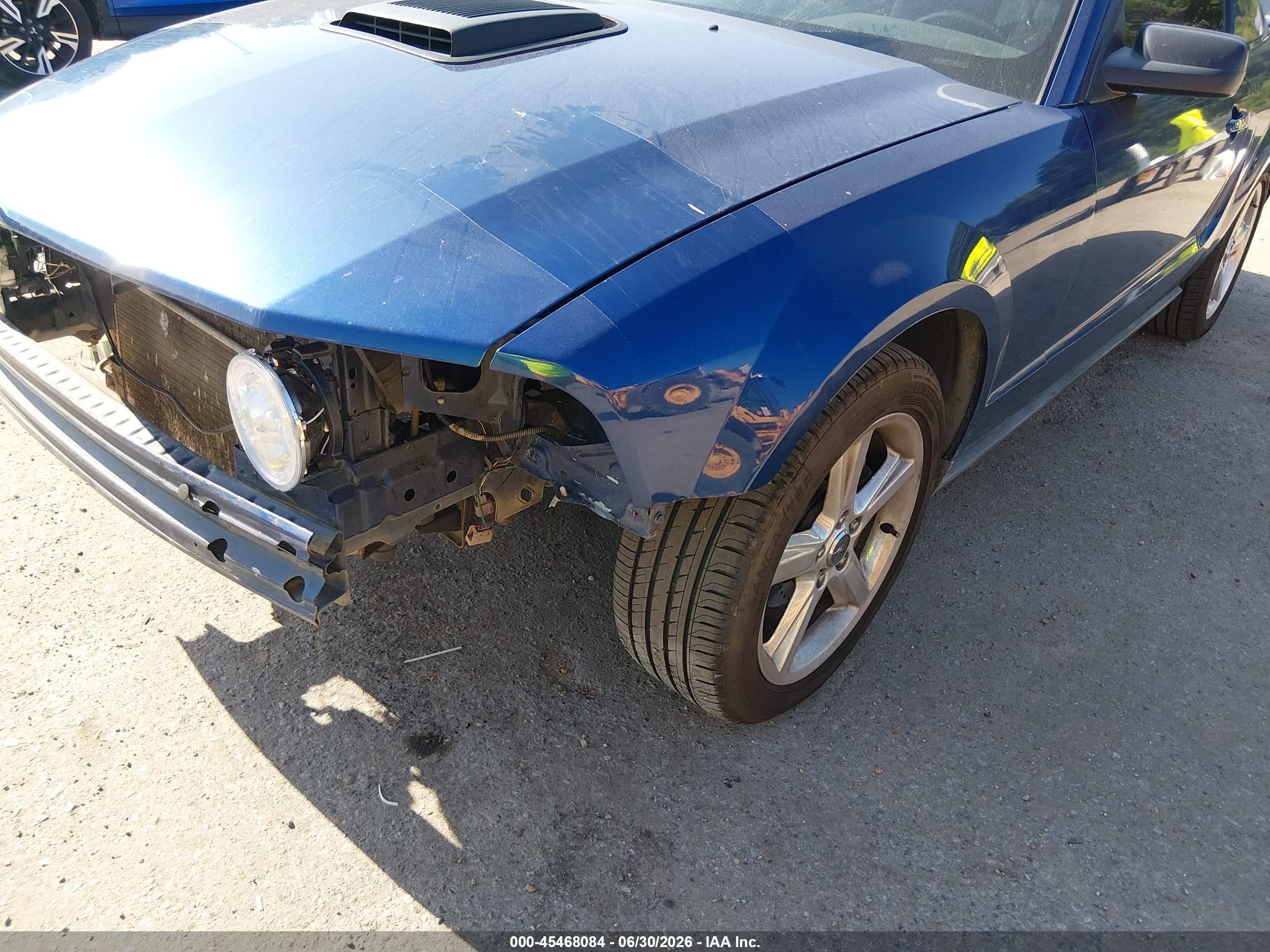 2008 Ford Mustang V6 Deluxe/v6 Premium Синий vin: 1ZVHT80N485206826