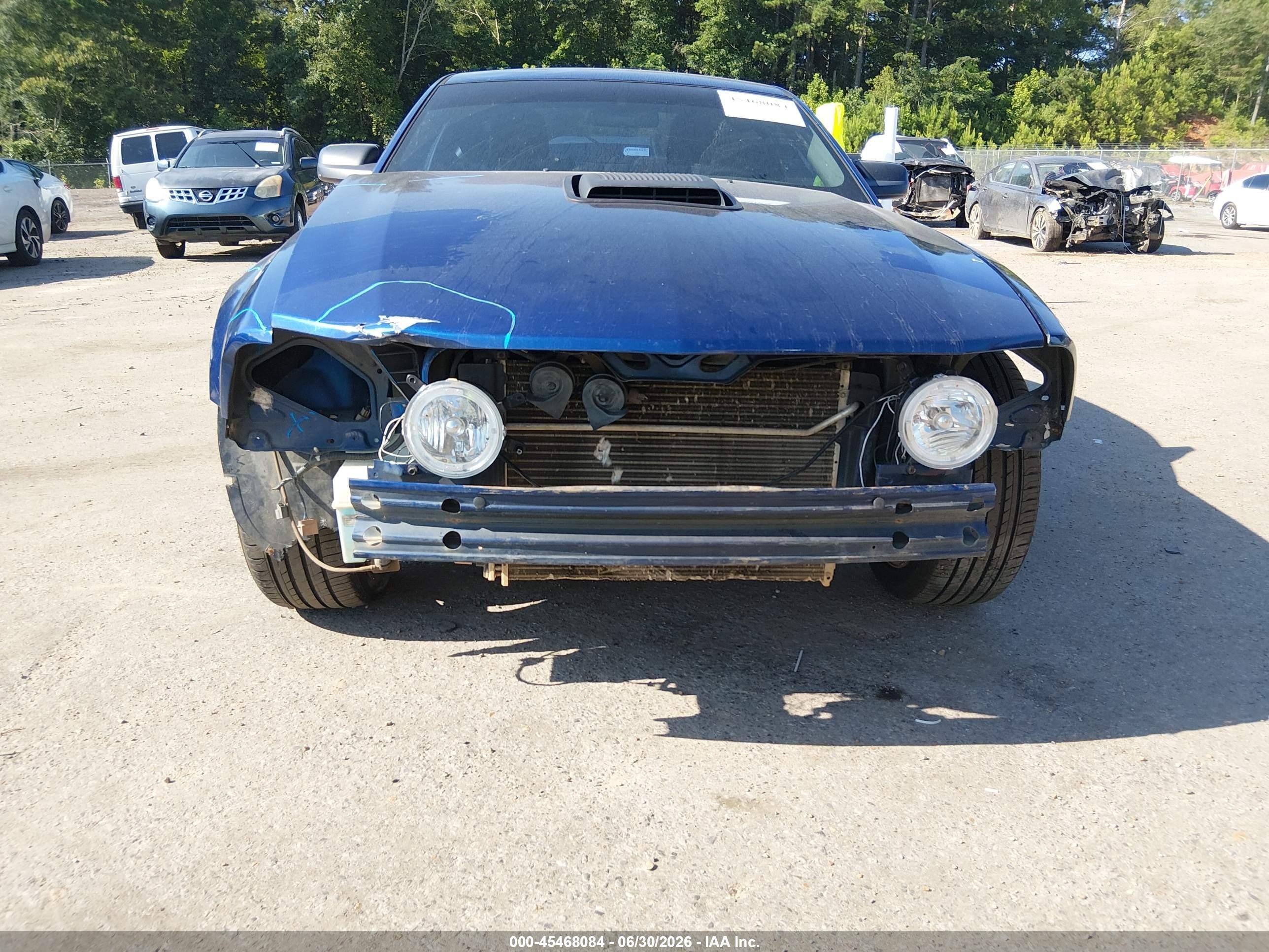 2008 Ford Mustang V6 Deluxe/v6 Premium Синий vin: 1ZVHT80N485206826