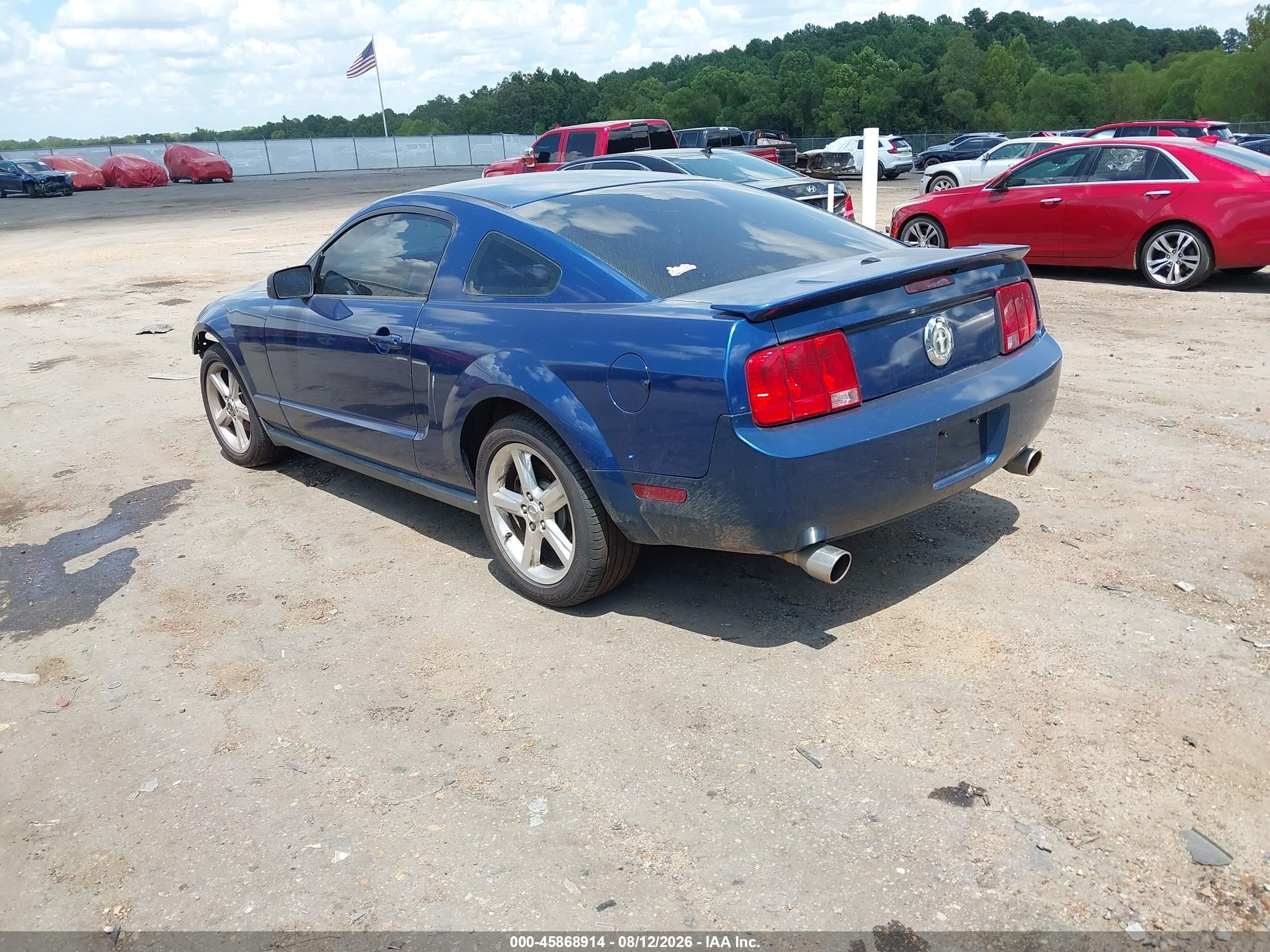2008 Ford Mustang V6 Deluxe/v6 Premium Blue vin: 1ZVHT80N485206826