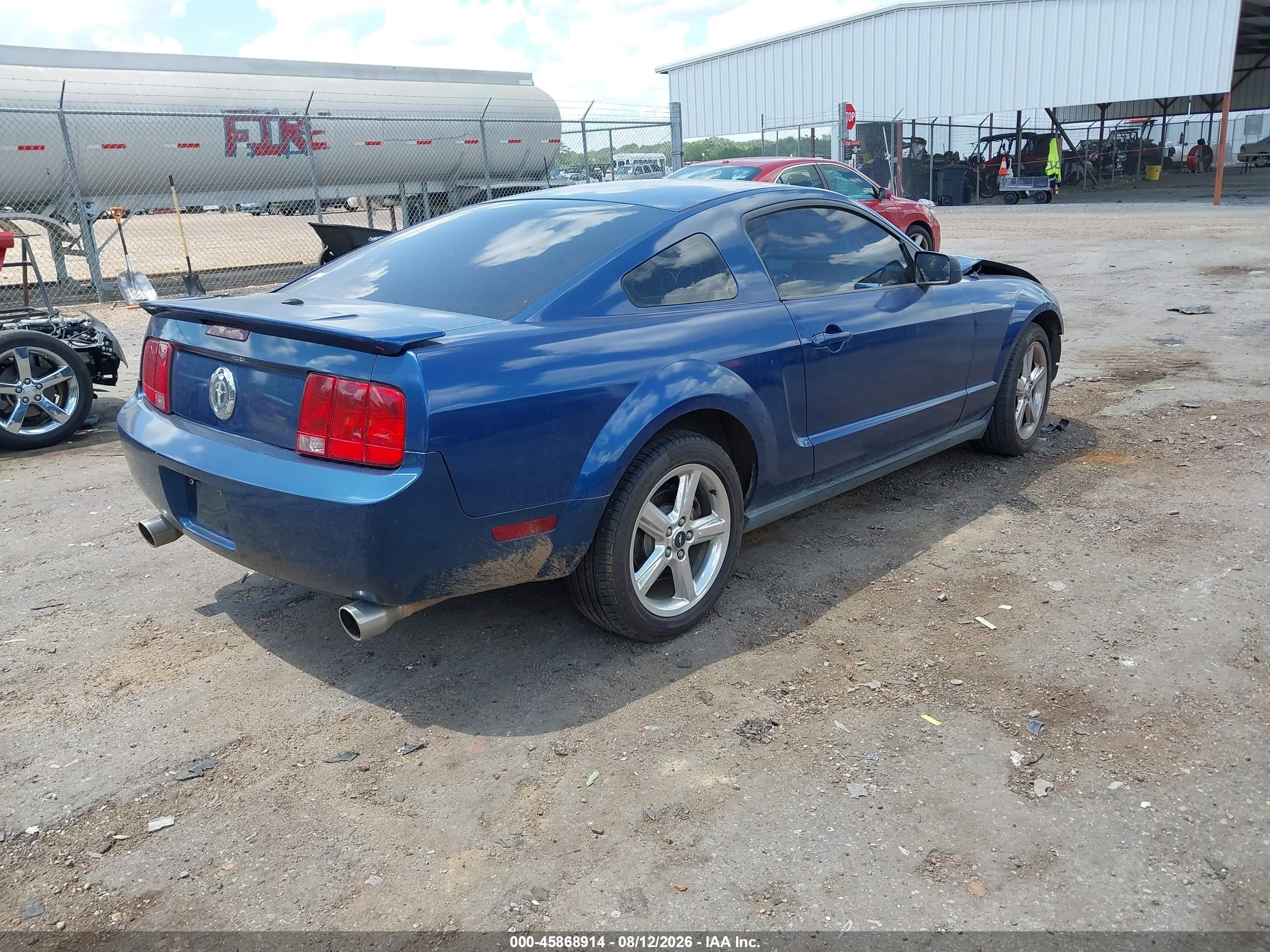 2008 Ford Mustang V6 Deluxe/v6 Premium Blue vin: 1ZVHT80N485206826