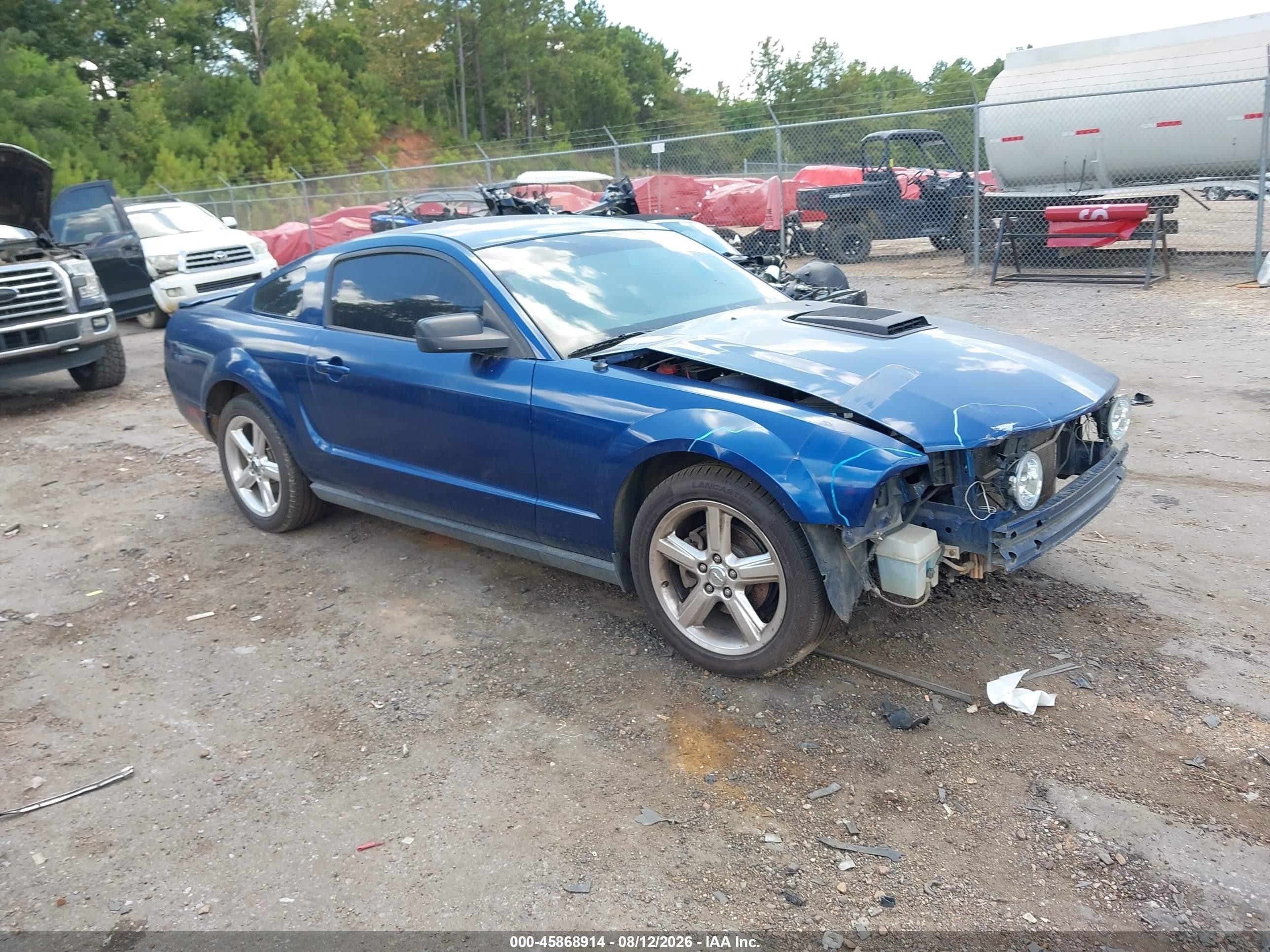 2008 Ford Mustang V6 Deluxe/v6 Premium Blue vin: 1ZVHT80N485206826