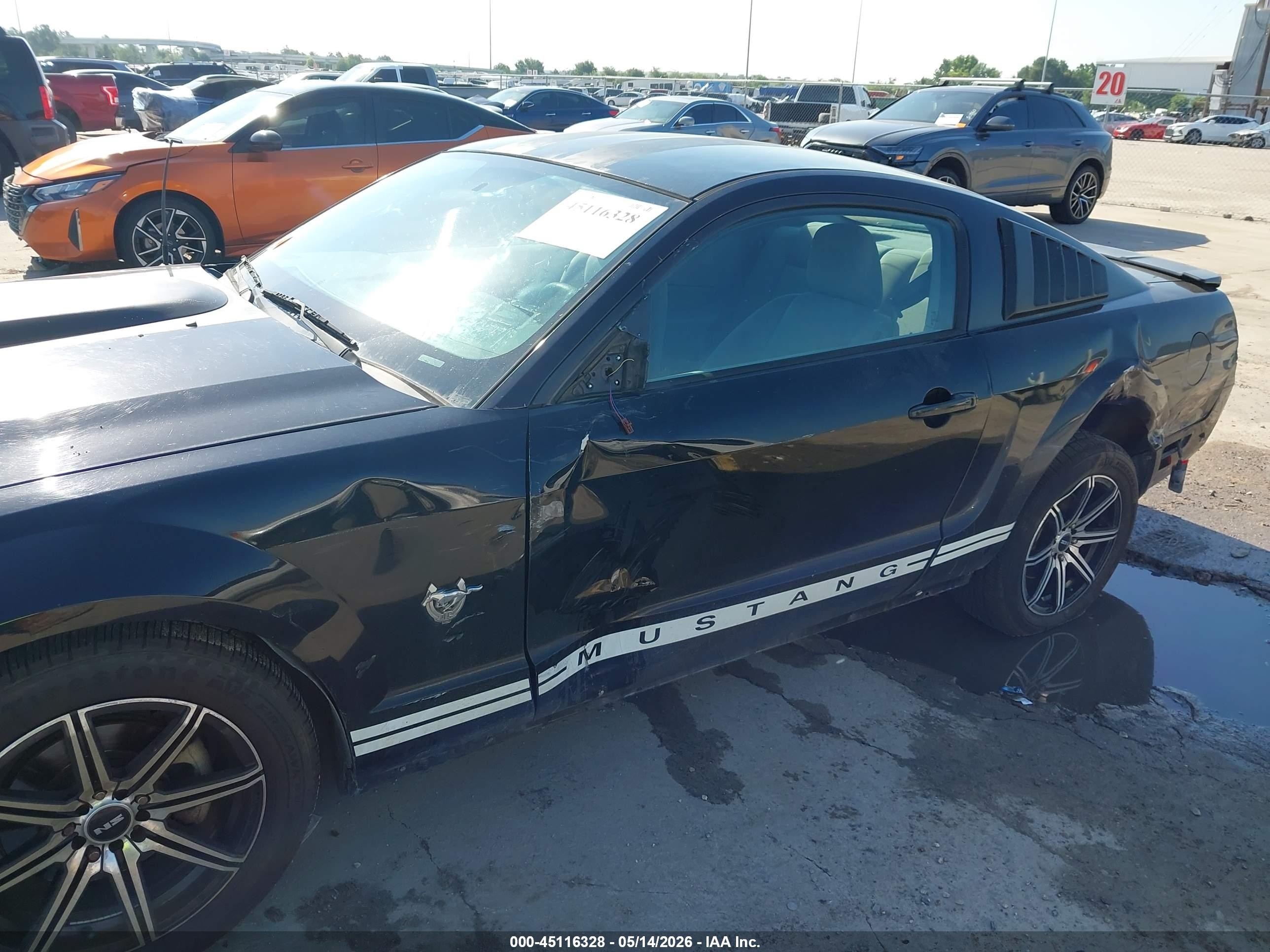 2009 Ford Mustang V6/v6 Premium Черный vin: 1ZVHT80N495115184