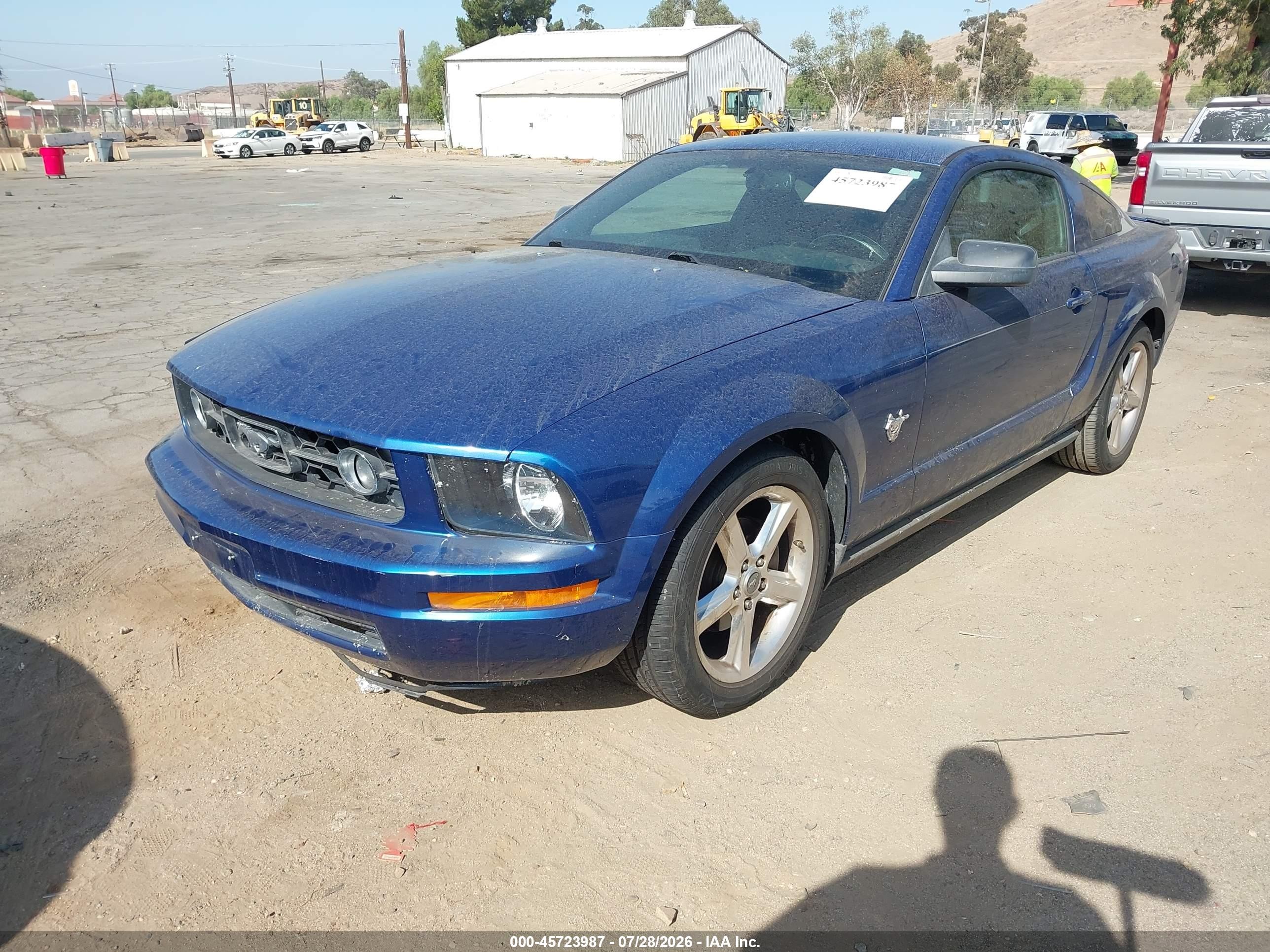 2009 Ford Mustang V6/v6 Premium Blue vin: 1ZVHT80N495119591