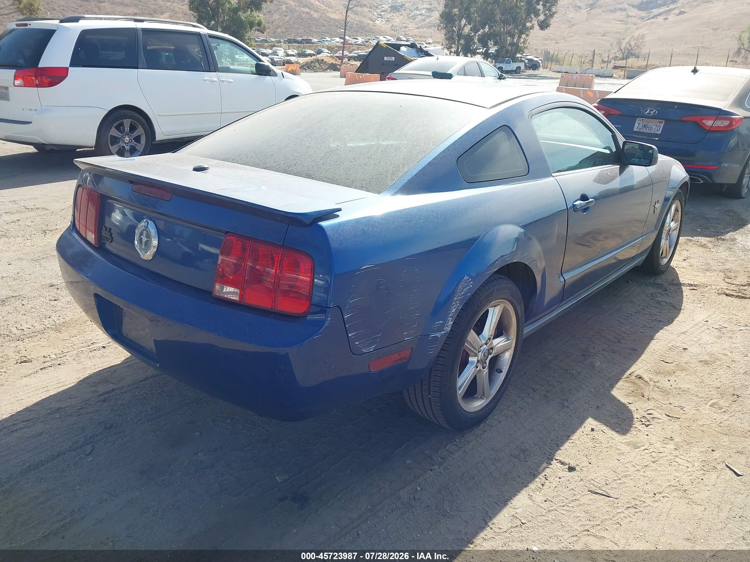 2009 Ford Mustang V6/v6 Premium Blue vin: 1ZVHT80N495119591