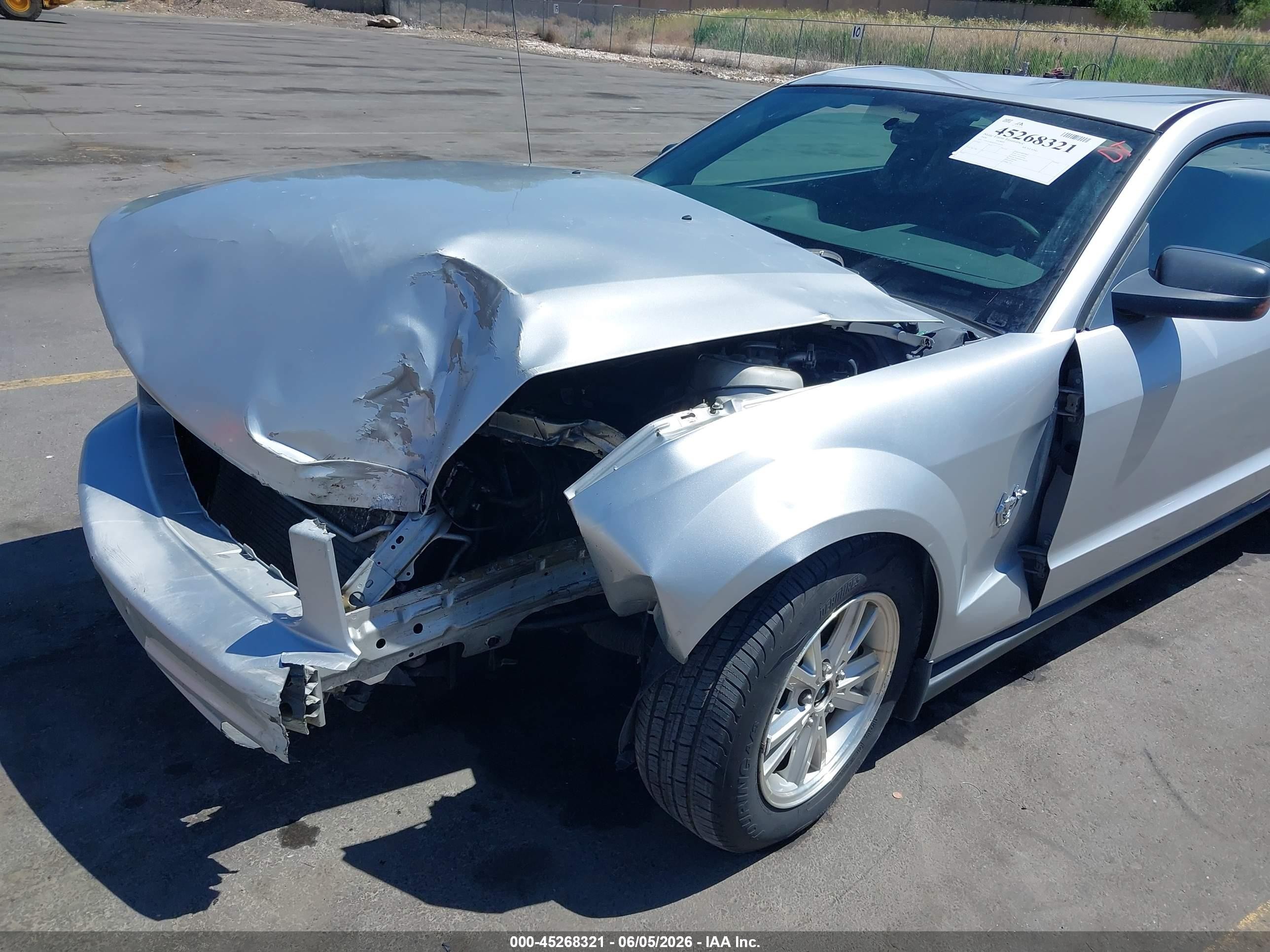 2009 Ford Mustang V6/v6 Premium Silver vin: 1ZVHT80N495126301