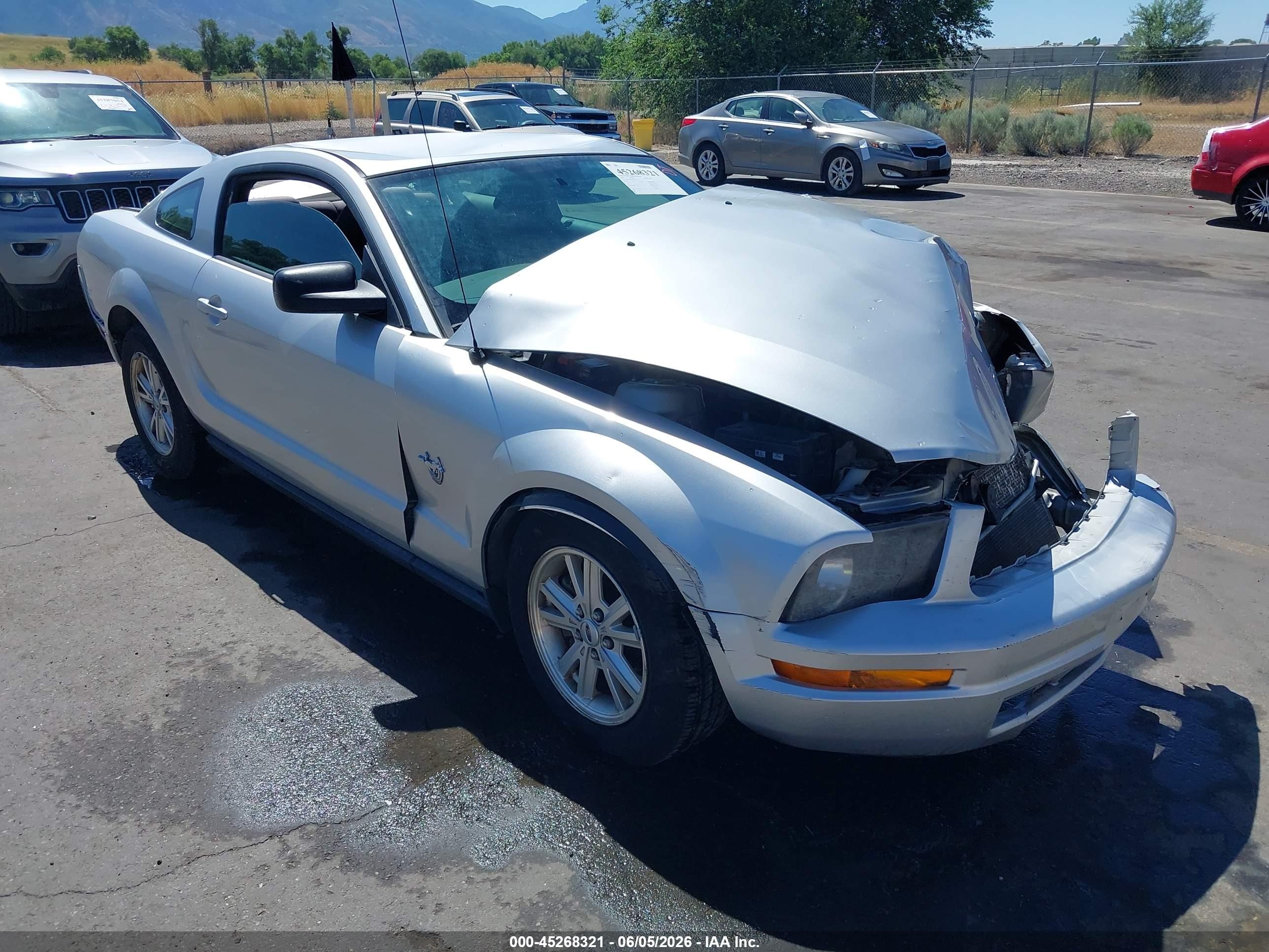 2009 Ford Mustang V6/v6 Premium Silver vin: 1ZVHT80N495126301