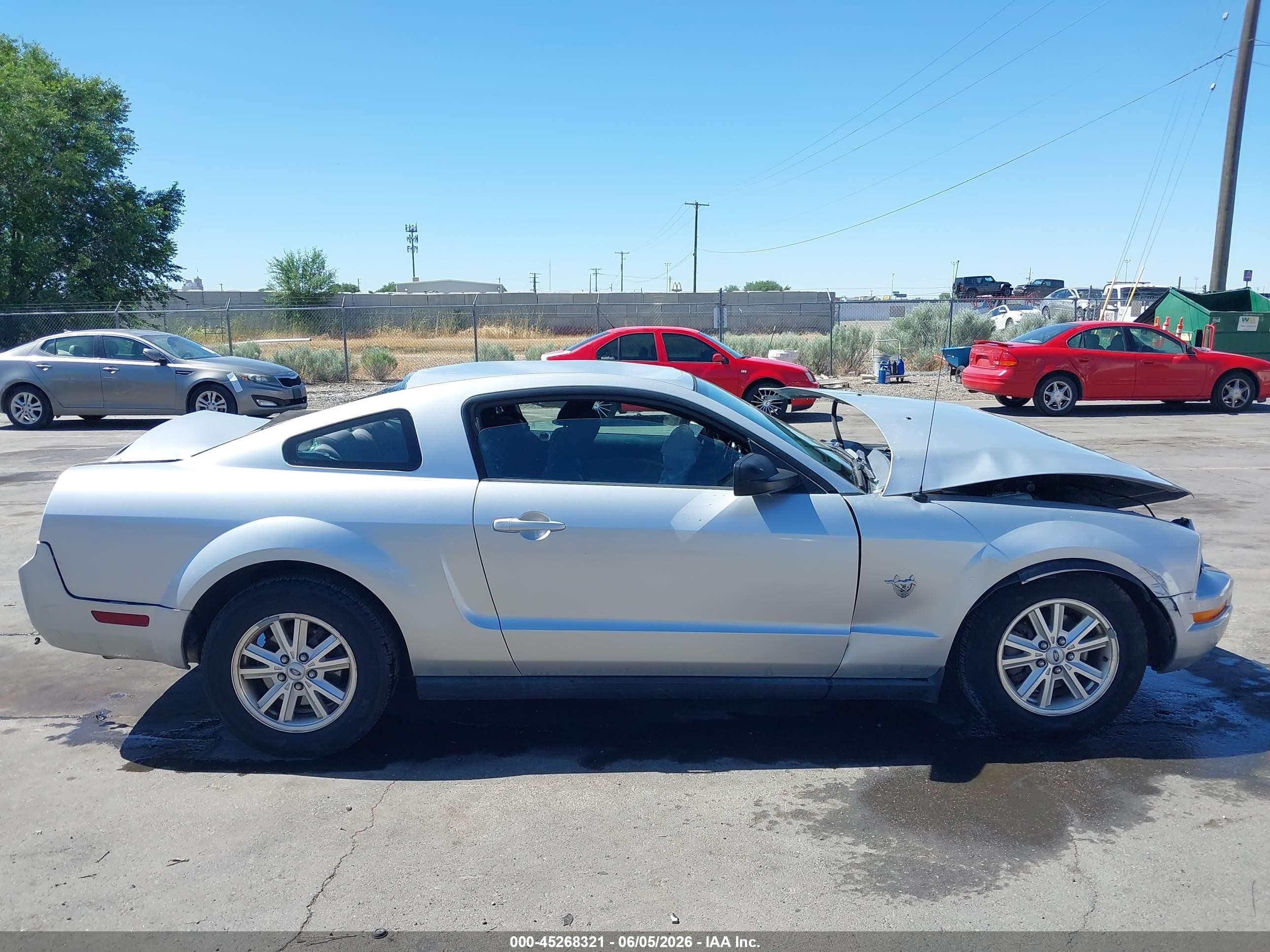 2009 Ford Mustang V6/v6 Premium Silver vin: 1ZVHT80N495126301
