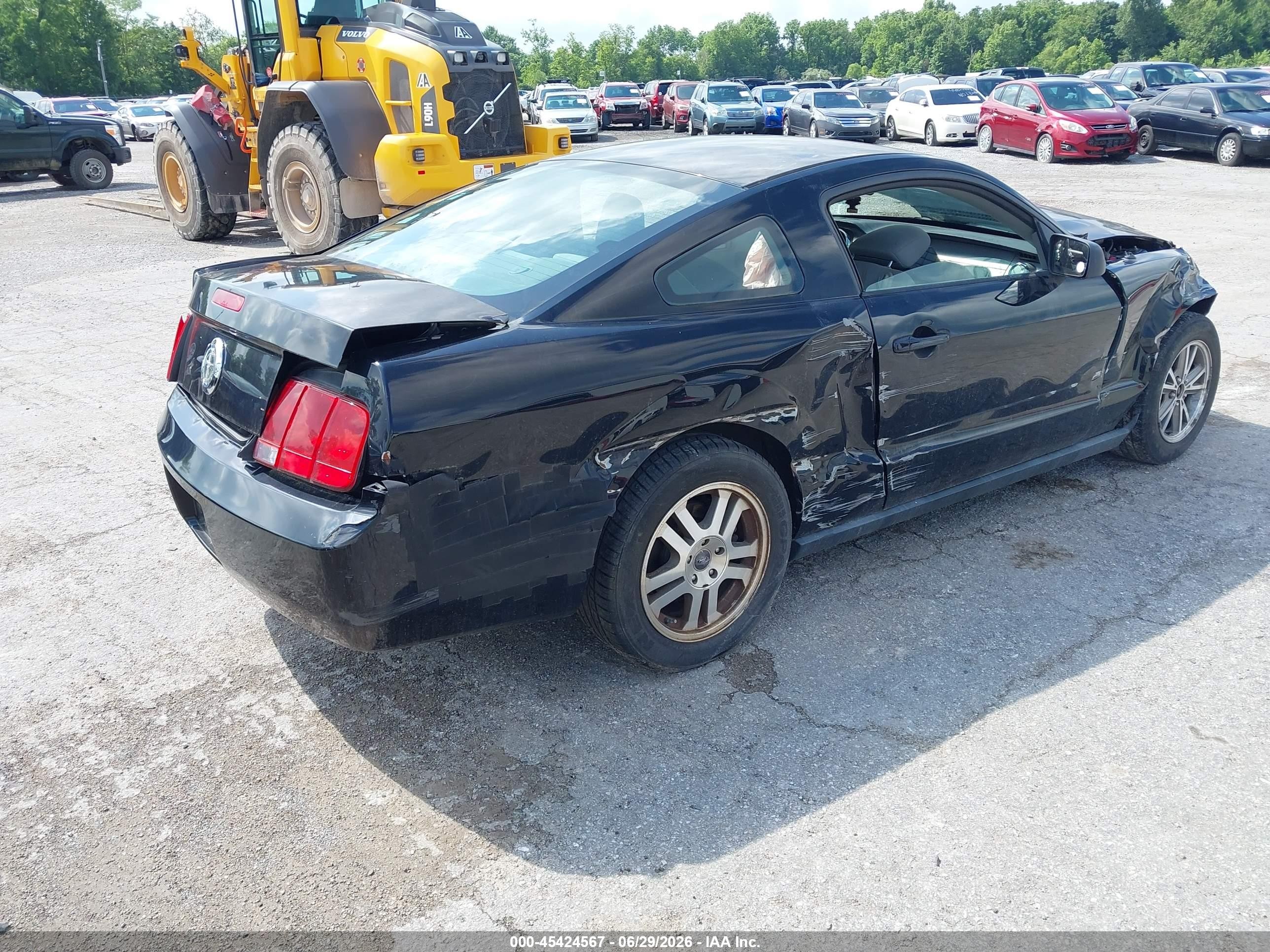 2005 Ford Mustang V6 Deluxe/v6 Premium Black vin: 1ZVHT80N555241726