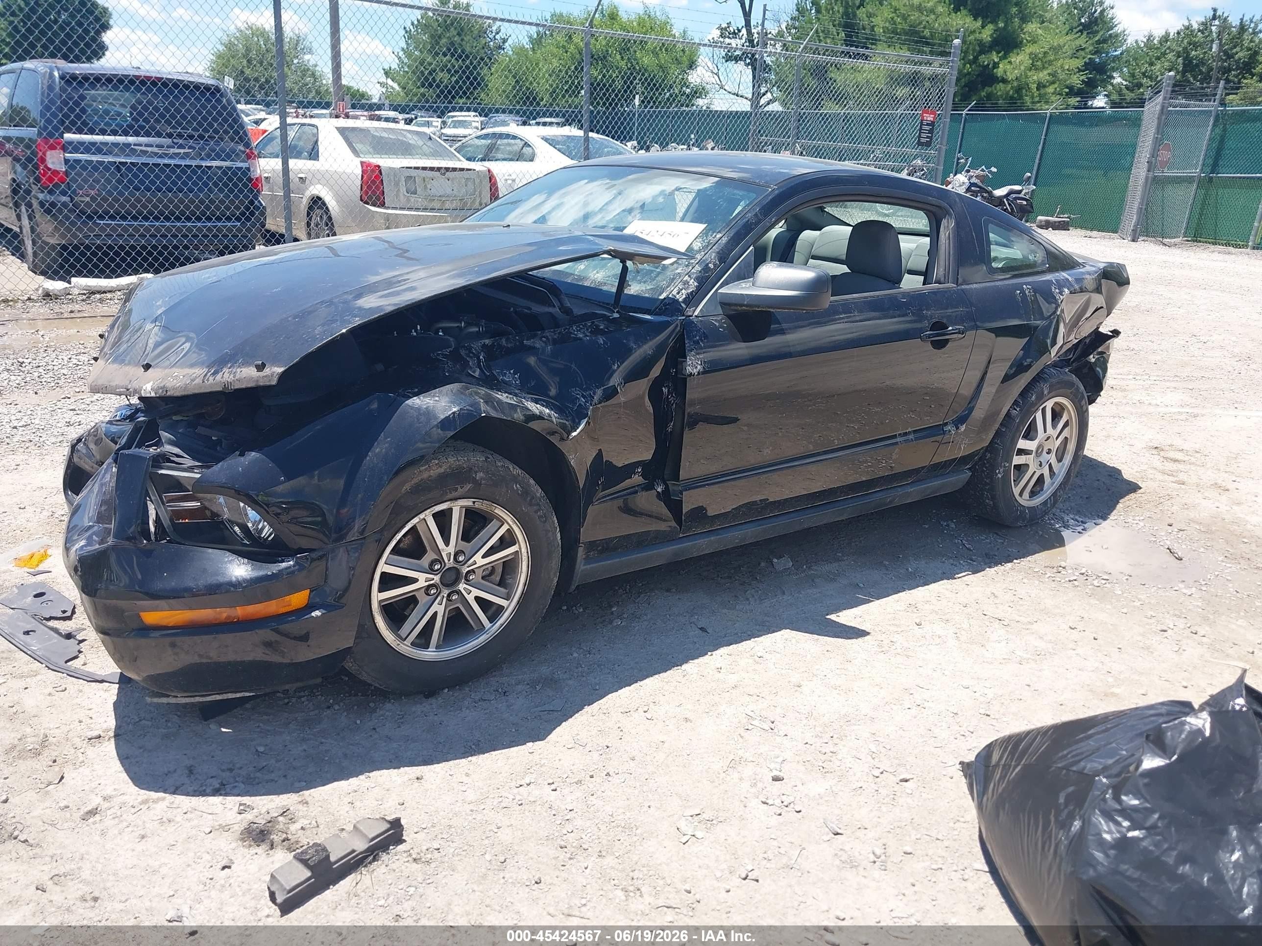 2005 Ford Mustang V6 Deluxe/v6 Premium Black vin: 1ZVHT80N555241726