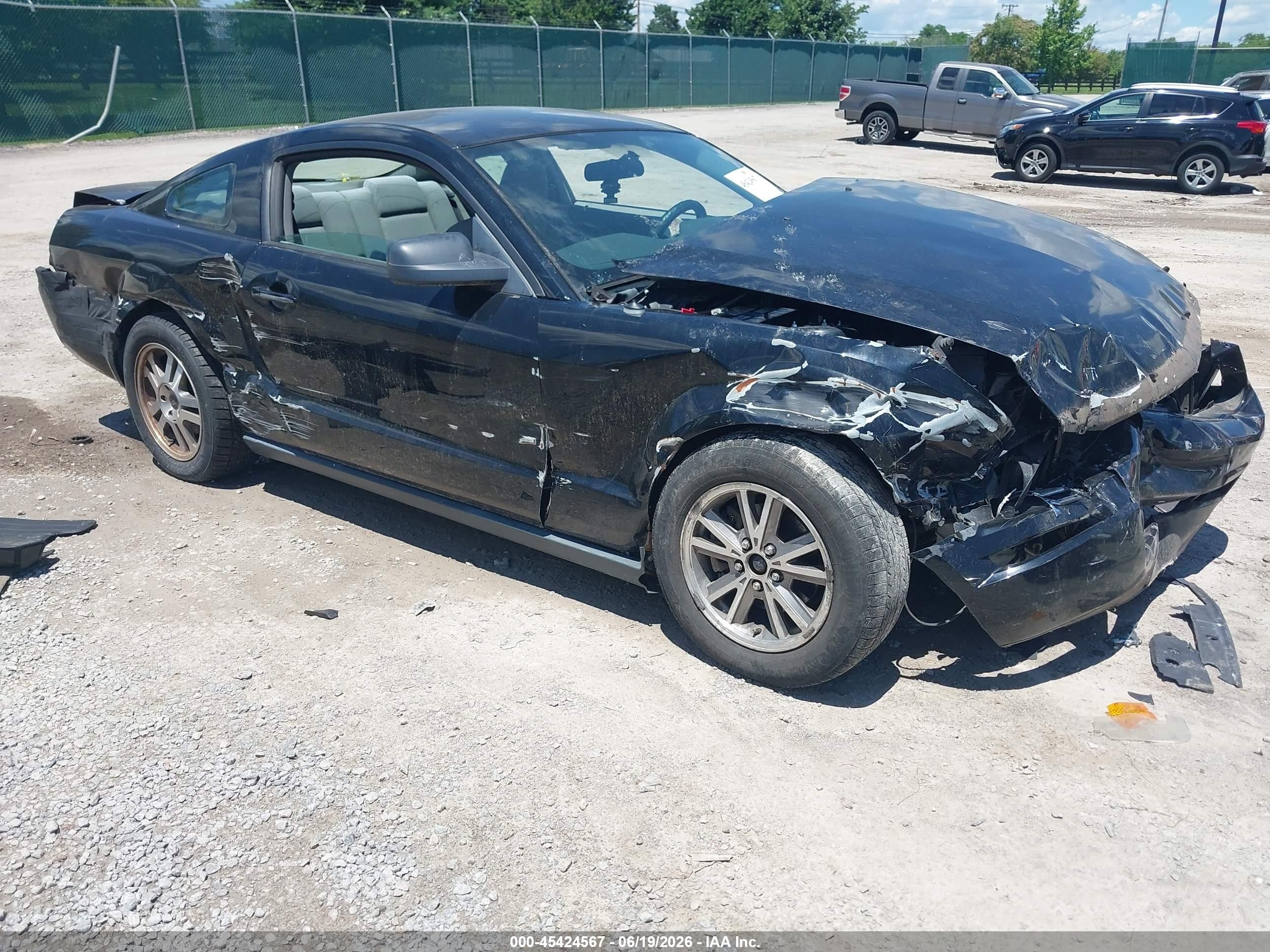 2005 Ford Mustang V6 Deluxe/v6 Premium Black vin: 1ZVHT80N555241726