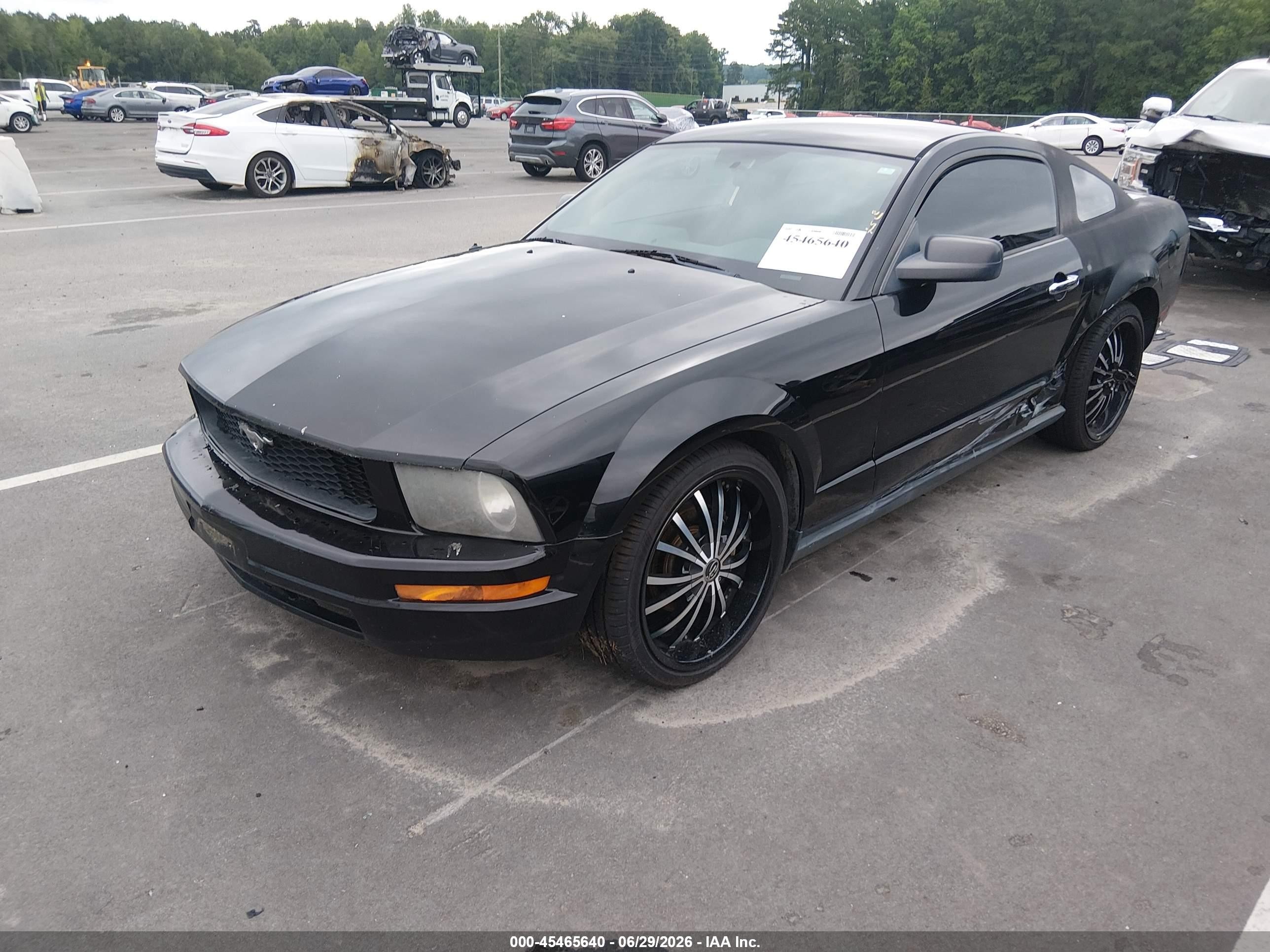 2007 Ford Mustang V6 Deluxe/v6 Premium Black vin: 1ZVHT80N575356460