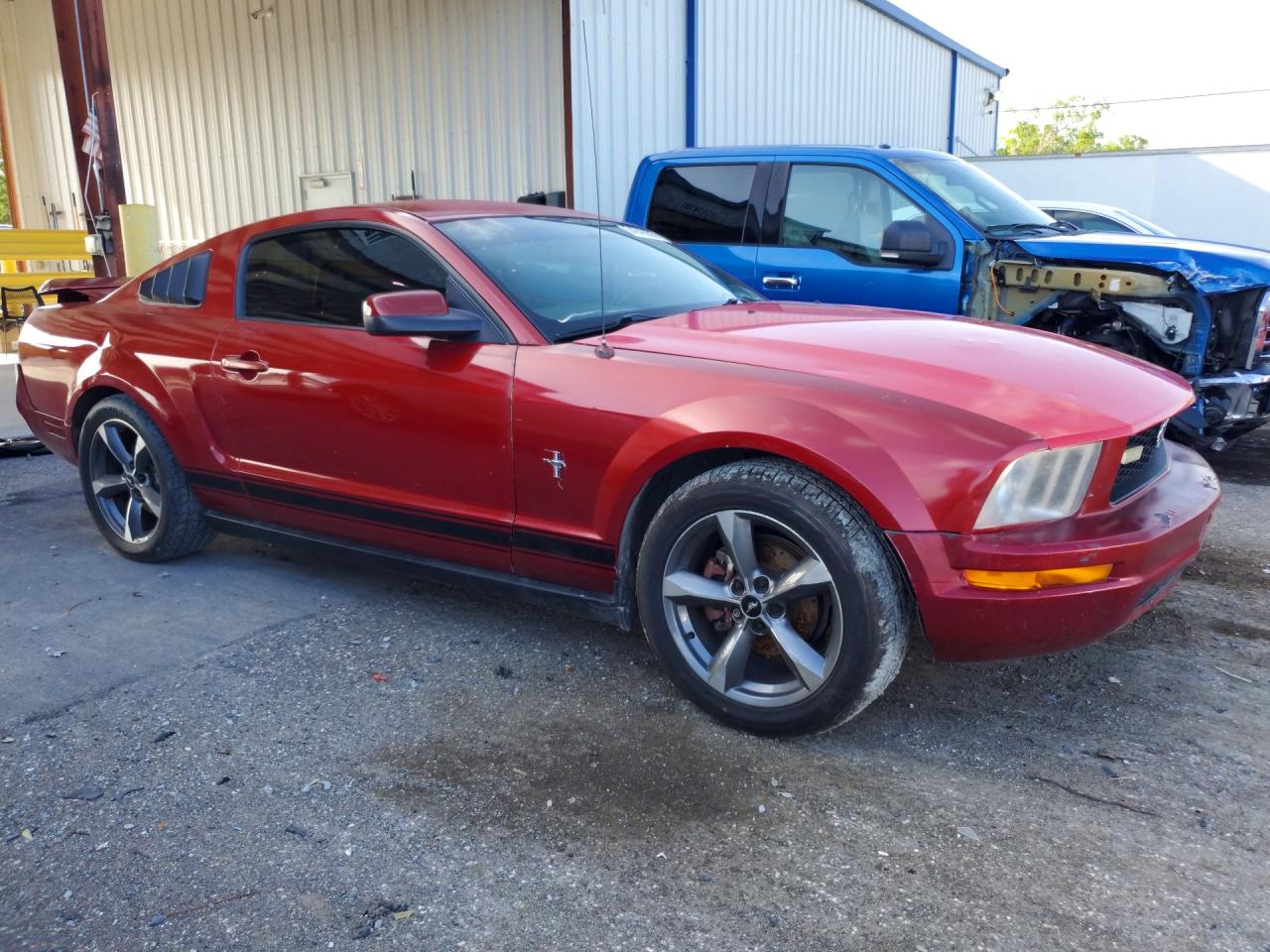 2008 Ford Mustang Red vin: 1ZVHT80N585106296
