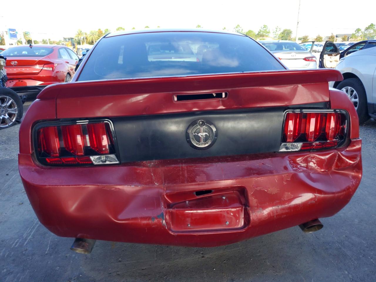 2008 Ford Mustang Red vin: 1ZVHT80N585106296