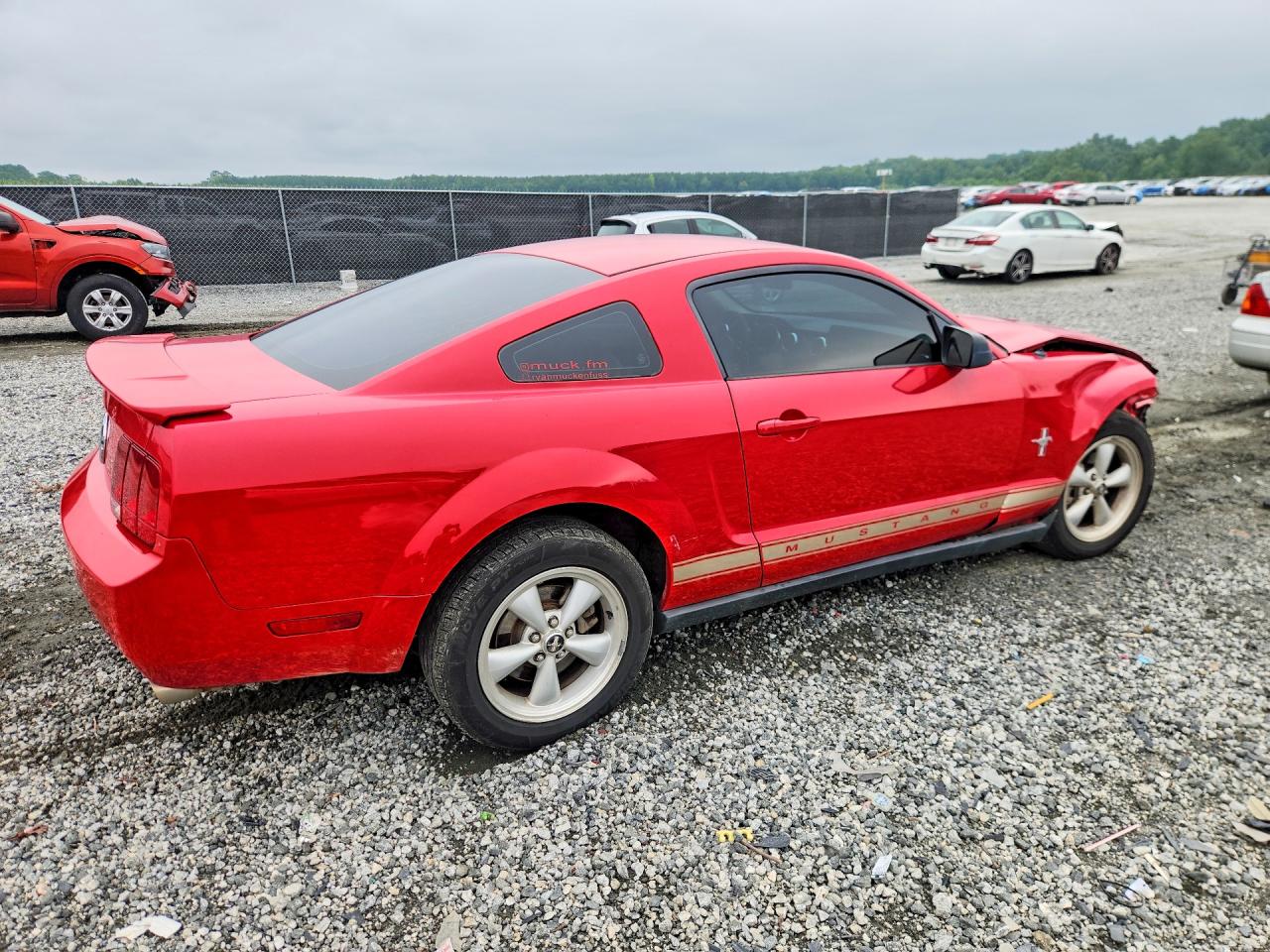 2008 Ford Mustang Red vin: 1ZVHT80N585148774