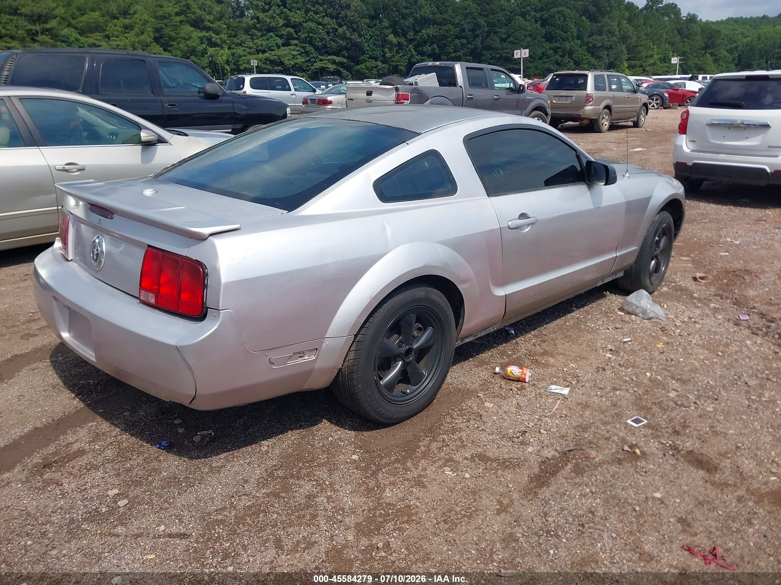 2008 Ford Mustang V6 Deluxe/v6 Premium Silver vin: 1ZVHT80N585155014